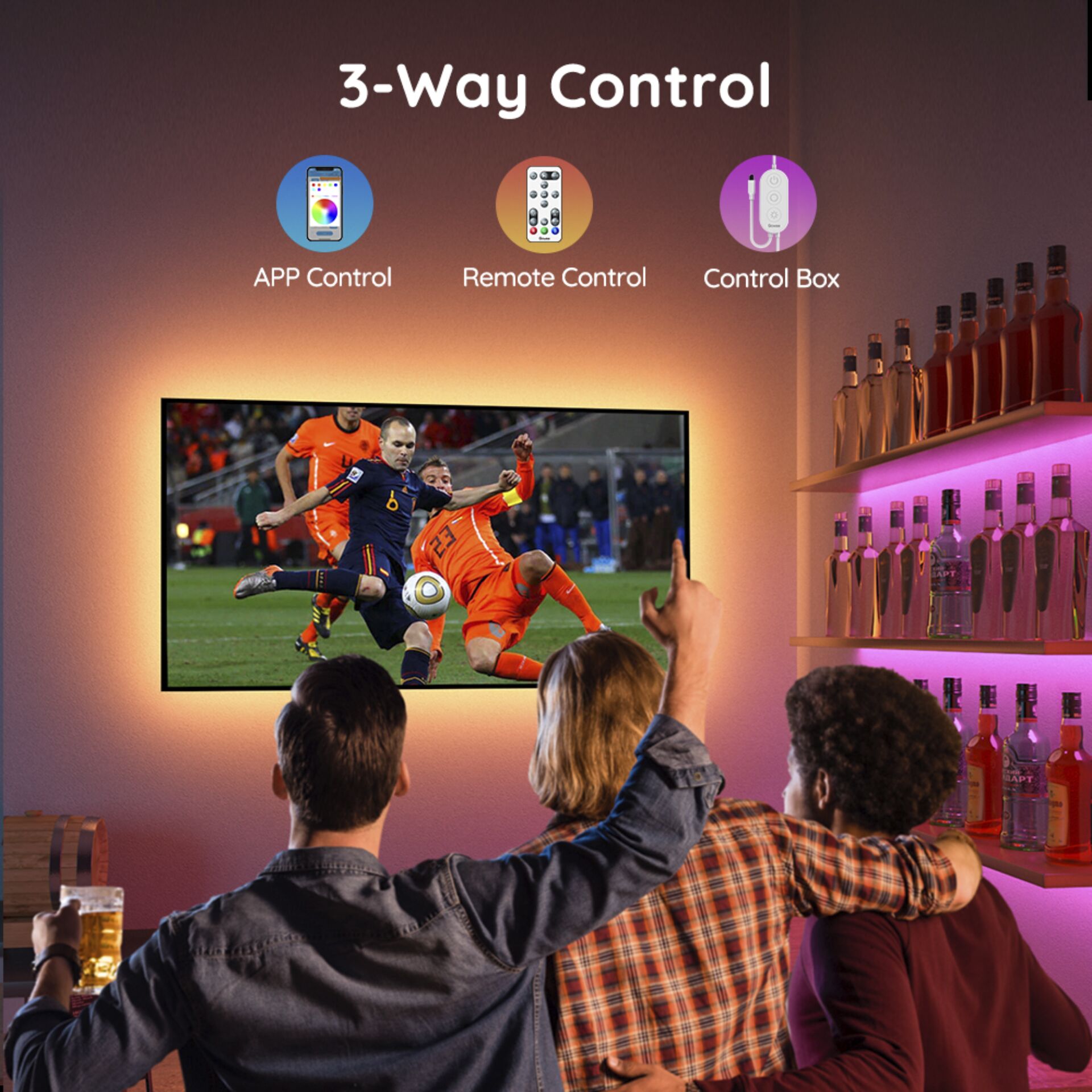 Govee RGB Bluetooth LED Back- light for 46 Inch - 60 Inch TV
