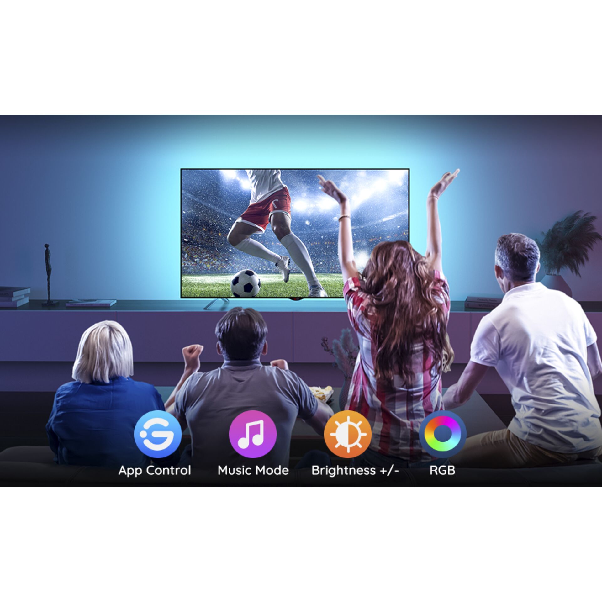 Govee RGB Bluetooth LED Back- light for 46 Inch - 60 Inch TV