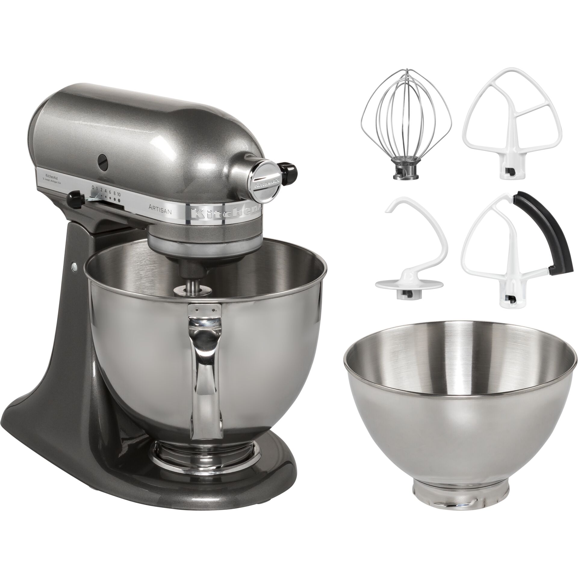 KitchenAid Artisan 5KSM175PSEMS Medallion Silber