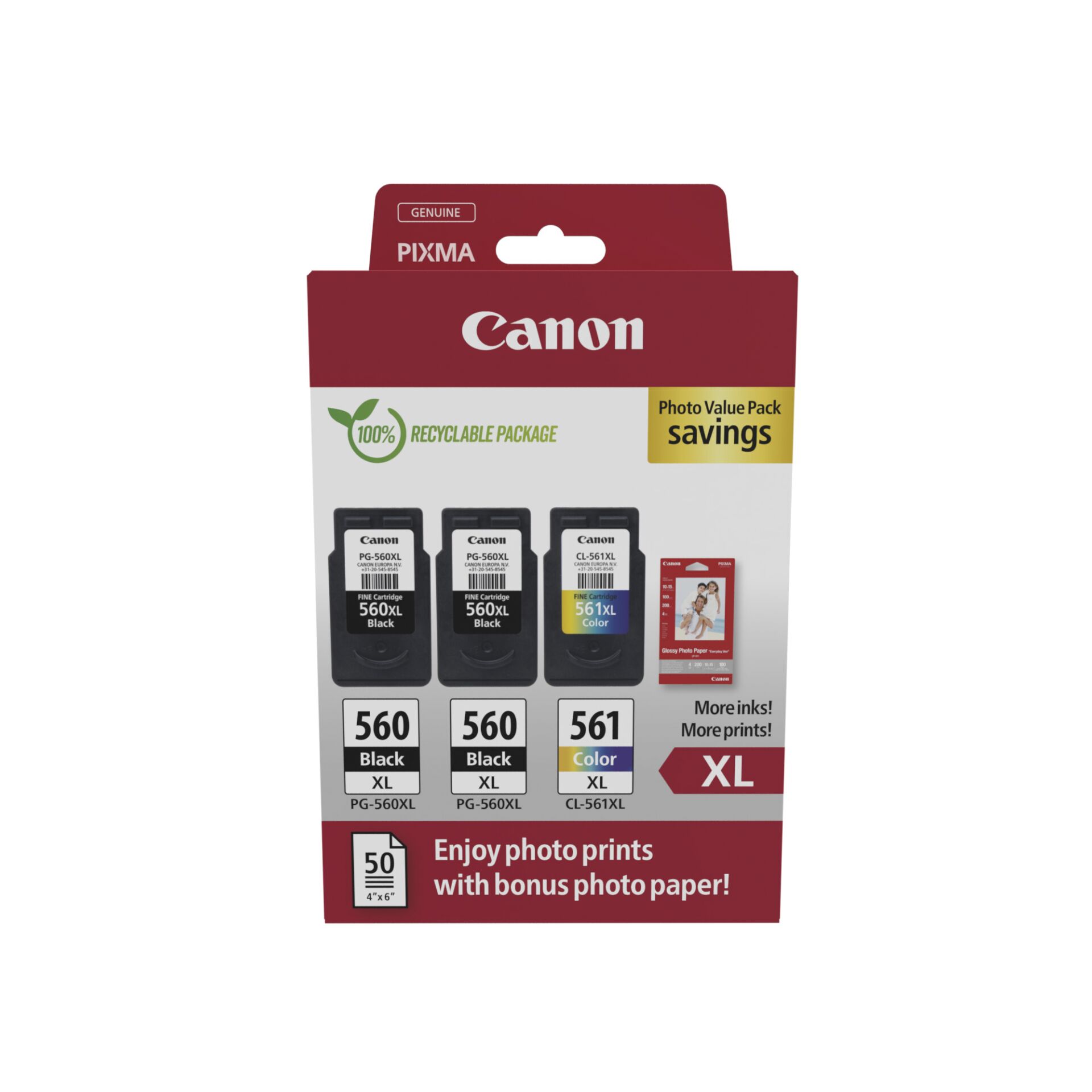 Canon PG-560 XL x2 / CL-561 XL Photo Value Pack