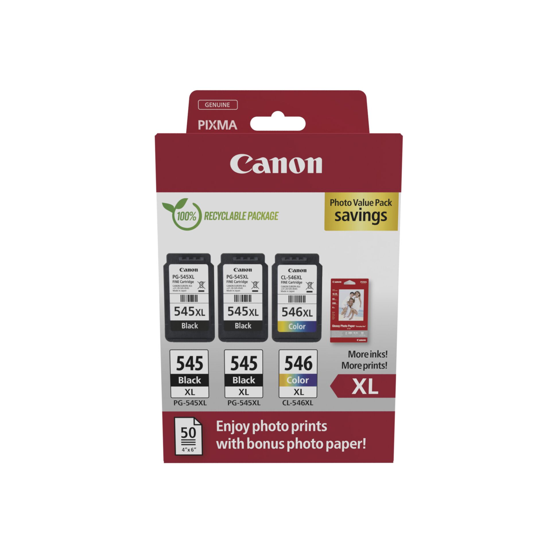 Canon PG-545 XL x2 / CL-546 XL Photo Value Pack