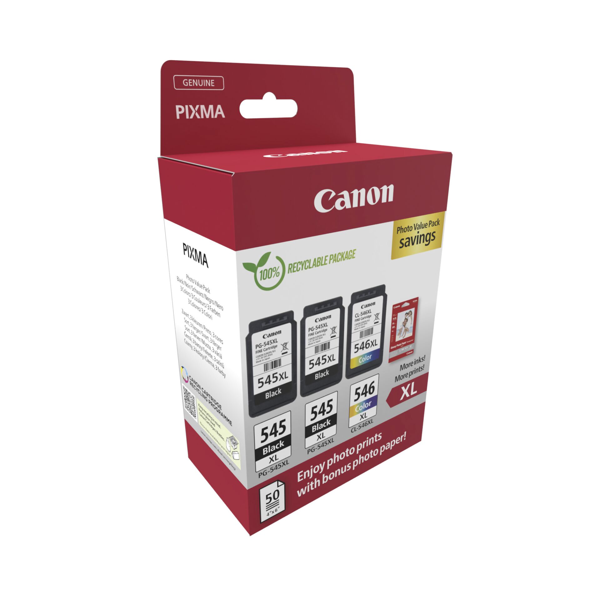 Canon PG-545 XL x2 / CL-546 XL Photo Value Pack