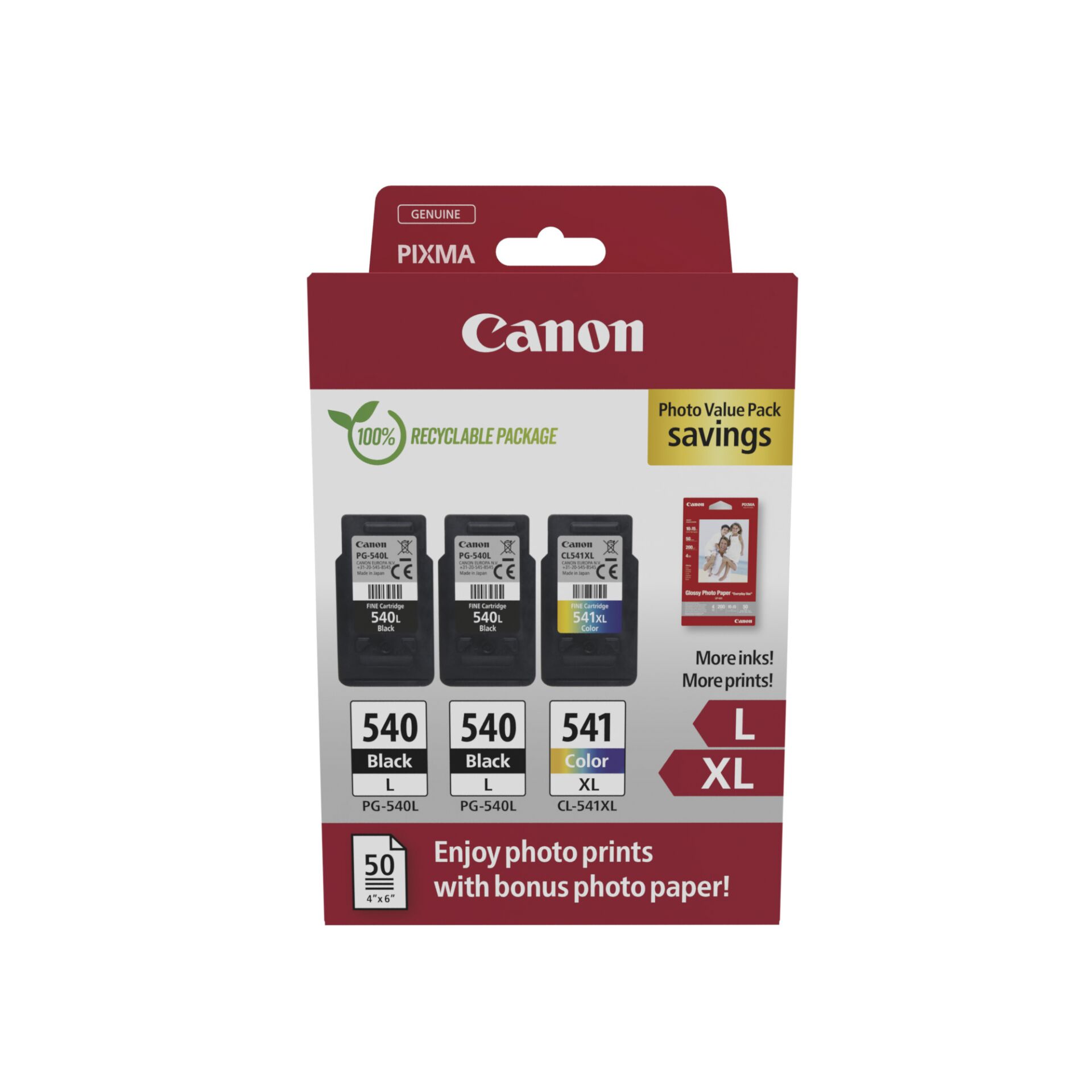 Canon PG-540 L x2 / CL-541 XL Photo Value Pack