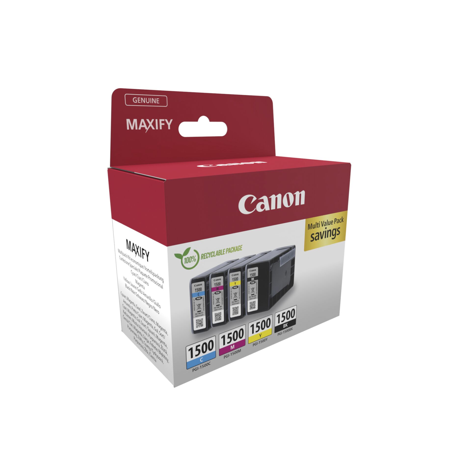 Canon PGI-1500 BK/C/M/Y confezione multipla