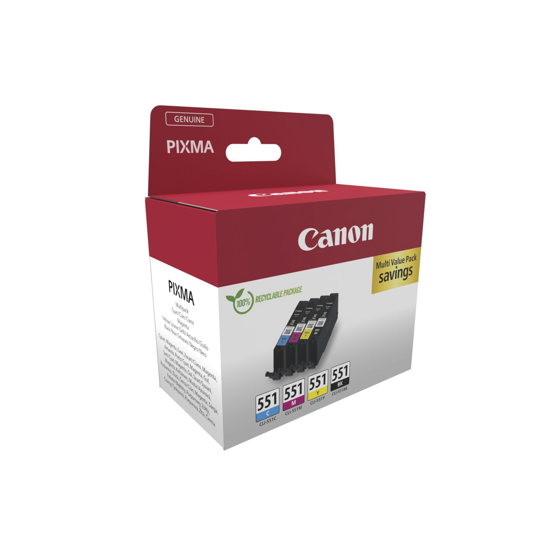 Canon CLI-551 C/M/Y/BK confezione multipla