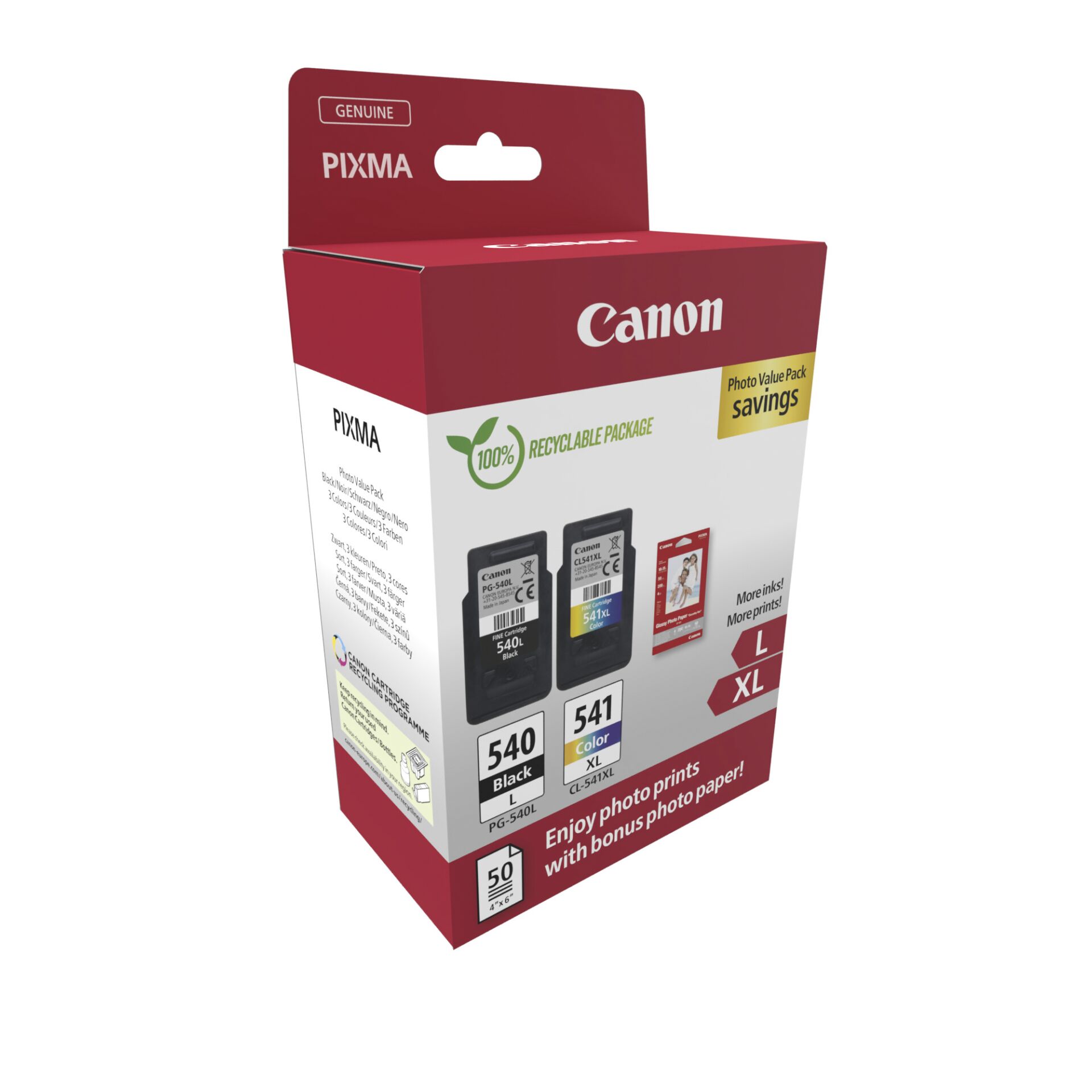 Canon PG-540 L / CL-541 XL Photo Value Pack