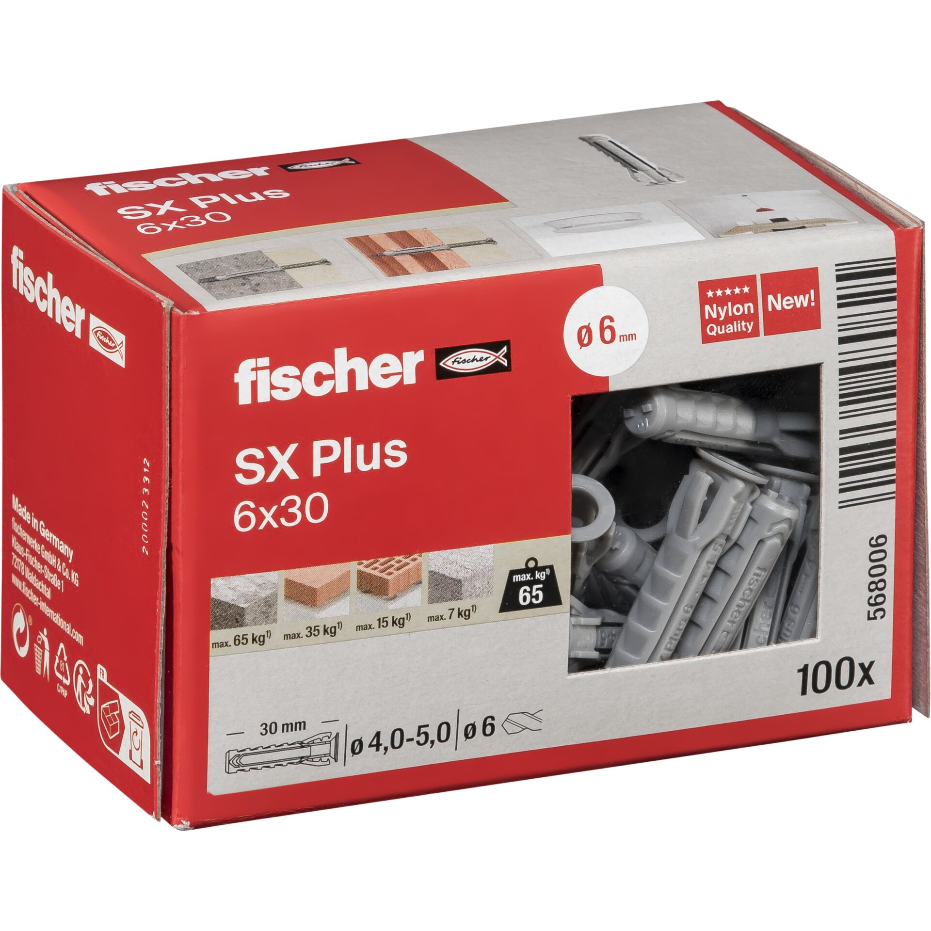 Fischer Tasselli SX Plus 6x30 100 pz.