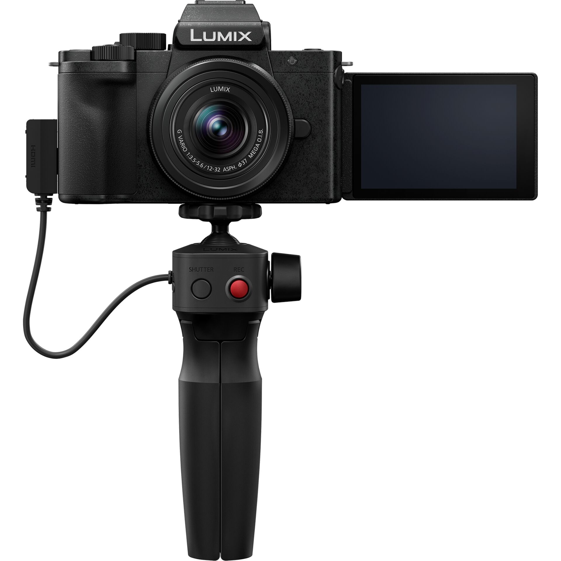 Panasonic Lumix DC-G100D nero + H-FS 12-32 + DMW-SHGR2