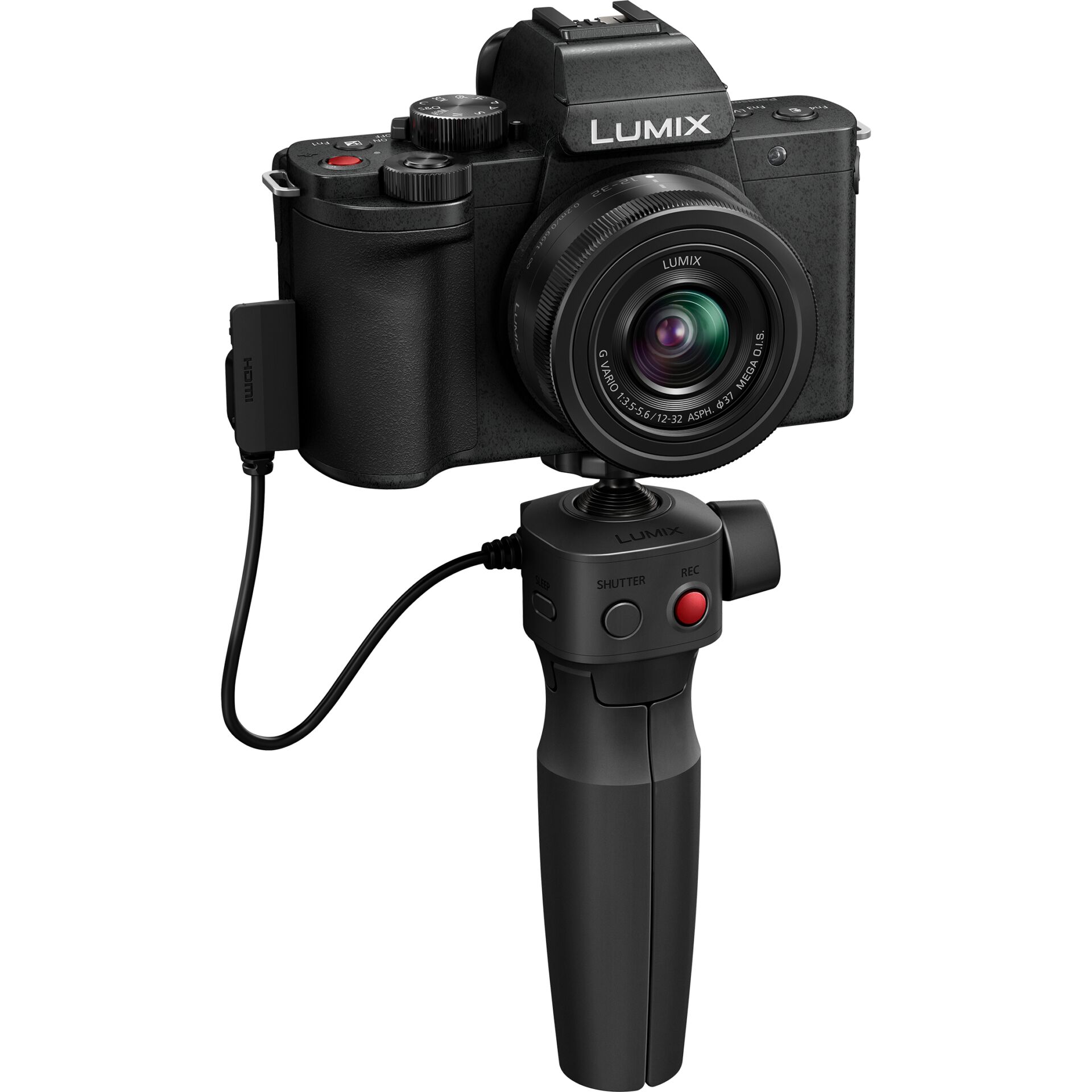 Panasonic Lumix DC-G100D nero + H-FS 12-32 + DMW-SHGR2
