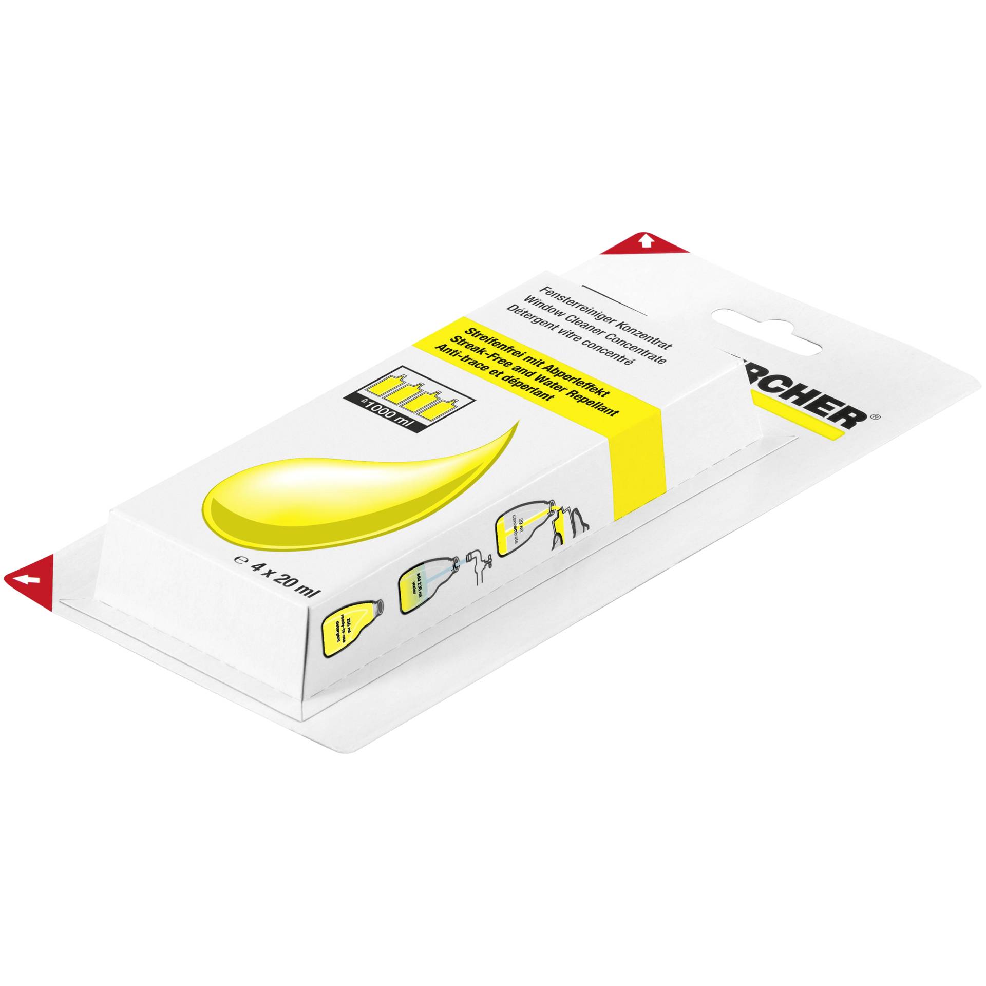 Kärcher Detergente per vetri concentrato 4 x 20 ml