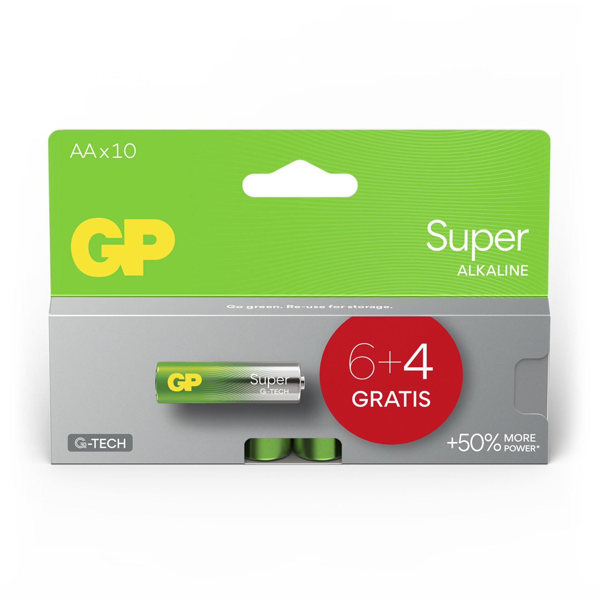 6+4 GP Super Alkaline 1,5V AA Mignon LR06    GPSUP15A980C10