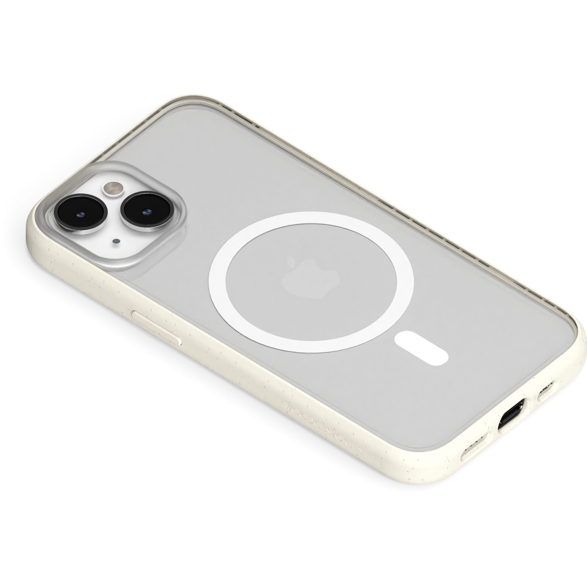 Woodcessories Clear Case MagSafe Offwhite iPhone 14