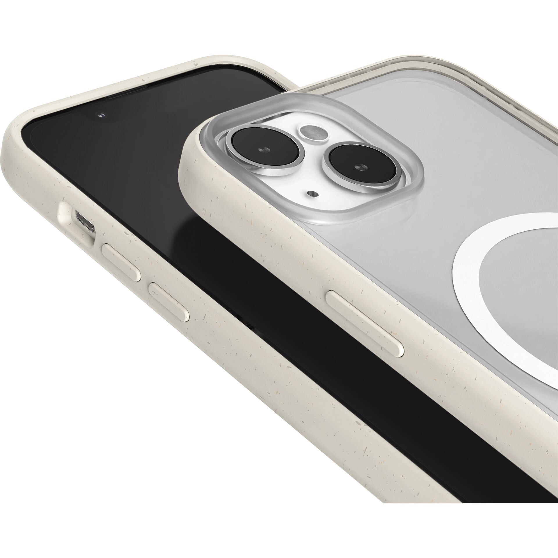 Woodcessories Clear Case MagSafe Offwhite iPhone 14