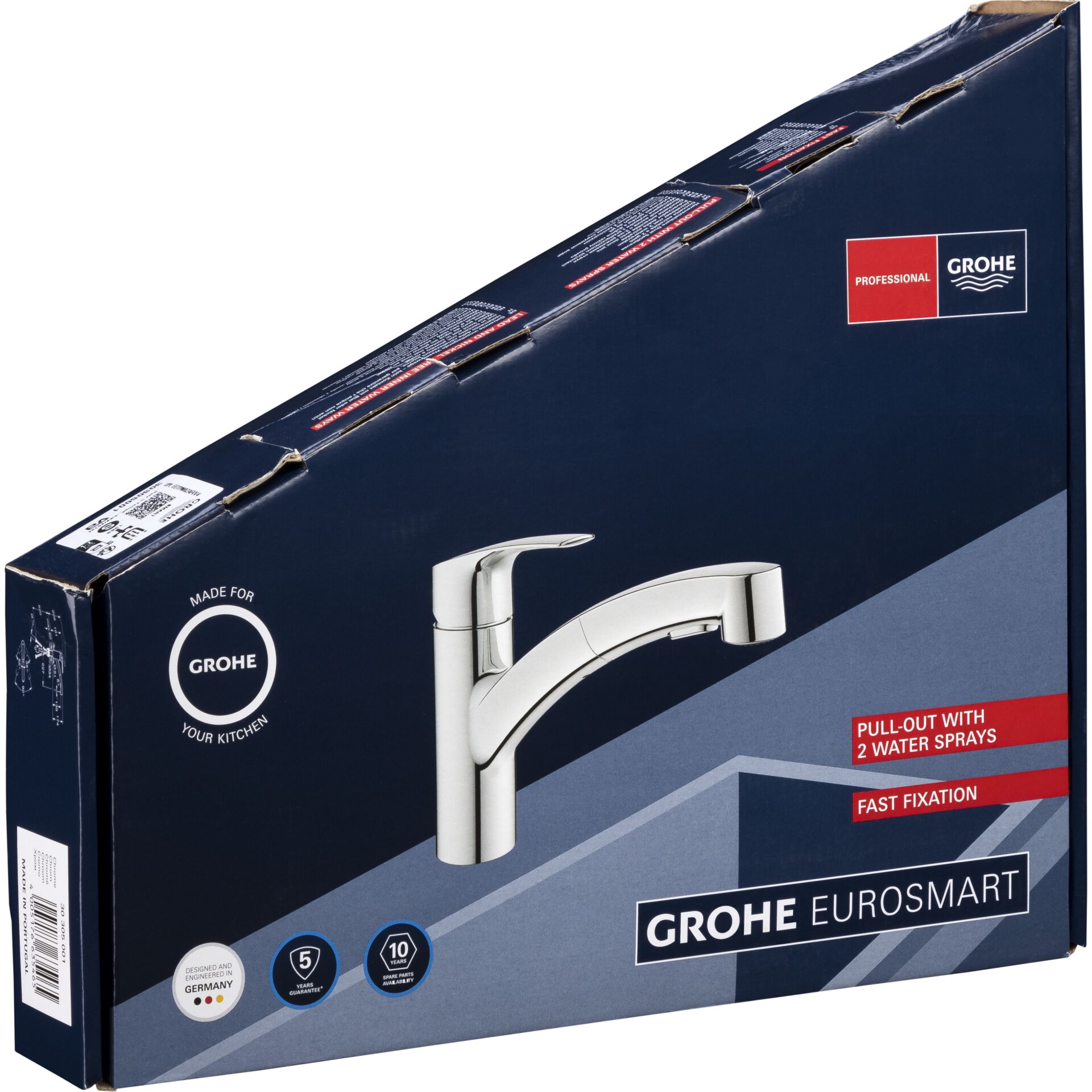 Grohe Eurosmart pull-out SingleHandle Kitchen Faucet 1/2