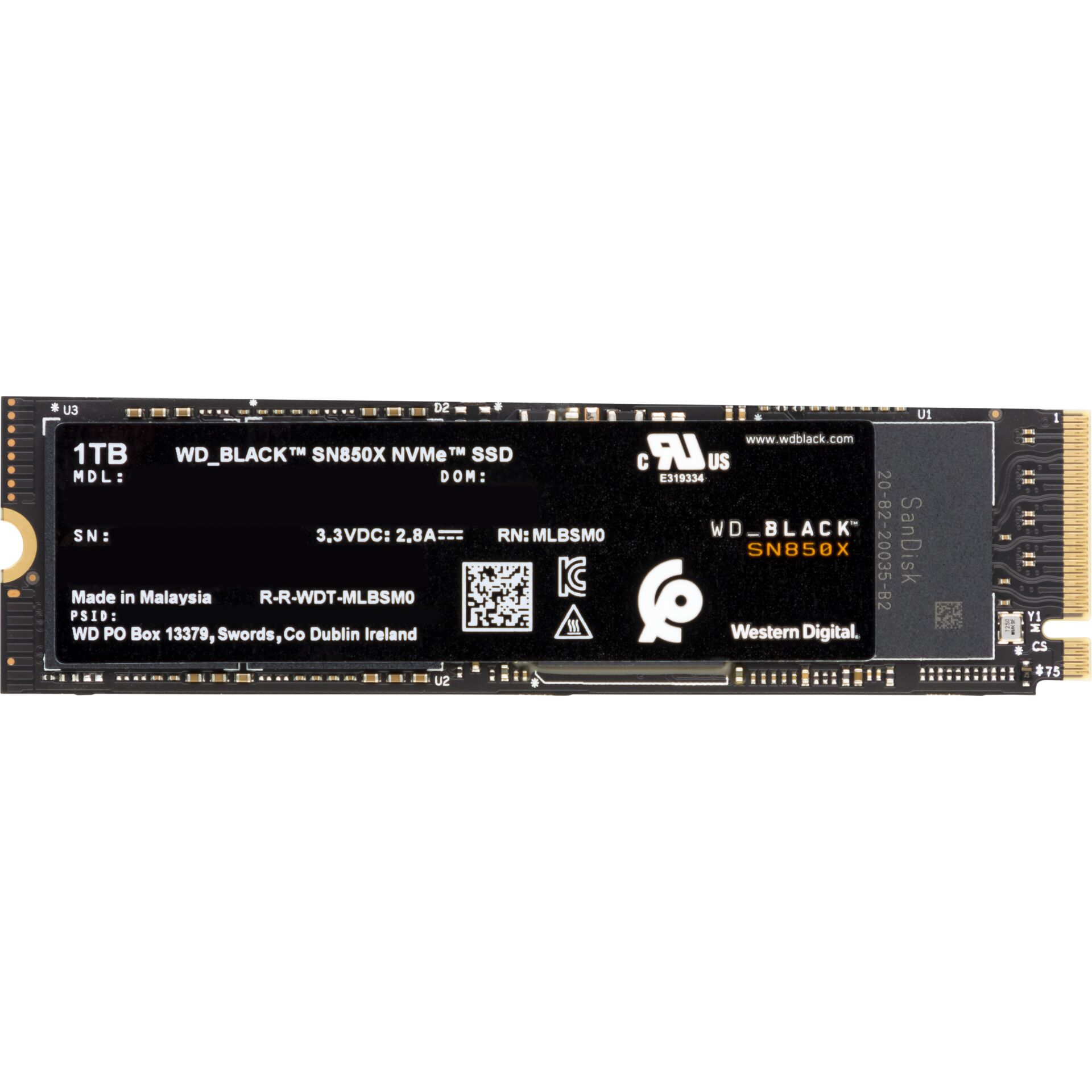 Western Digital nero SSD 1TB SN850 NVMe           WDS100T2X0
