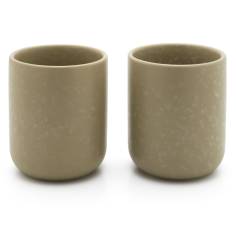 Bredemeijer Teebecher Umea 200ml beige mit Untersetzer     1 2