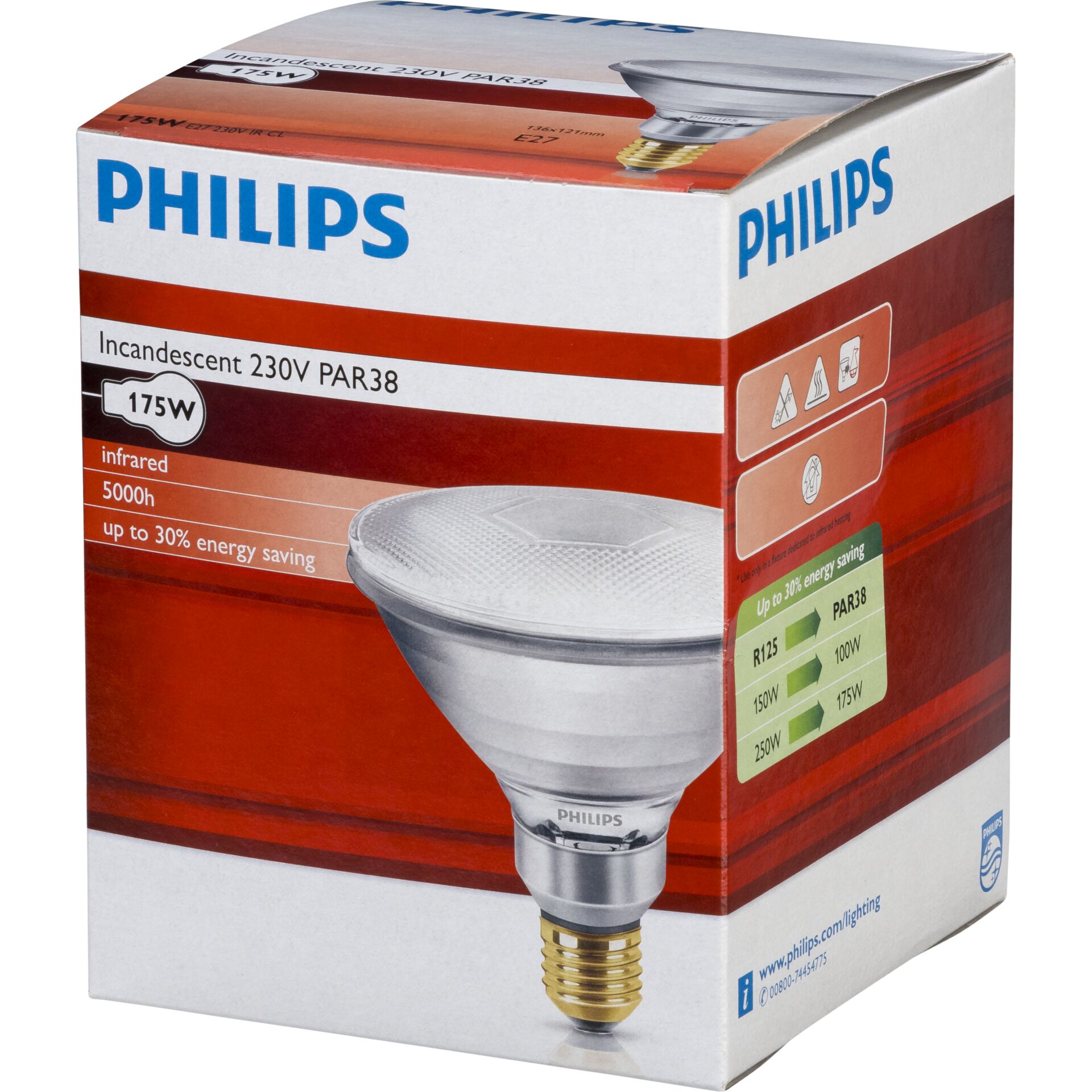 Philips lampada infrar. PAR38 IR 175W E27 230 CL