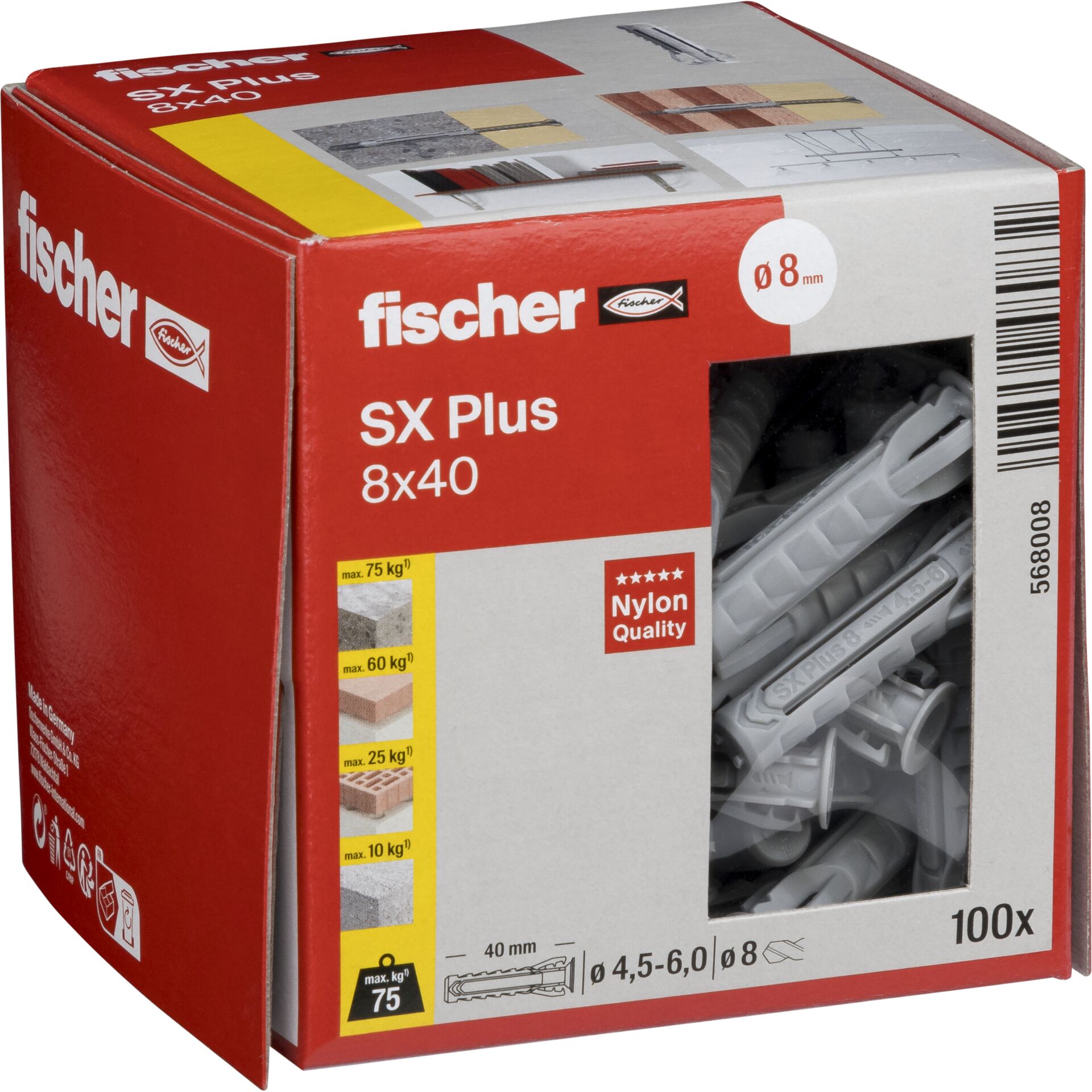 Fischer plug SX Plus 8x40 100 pcs