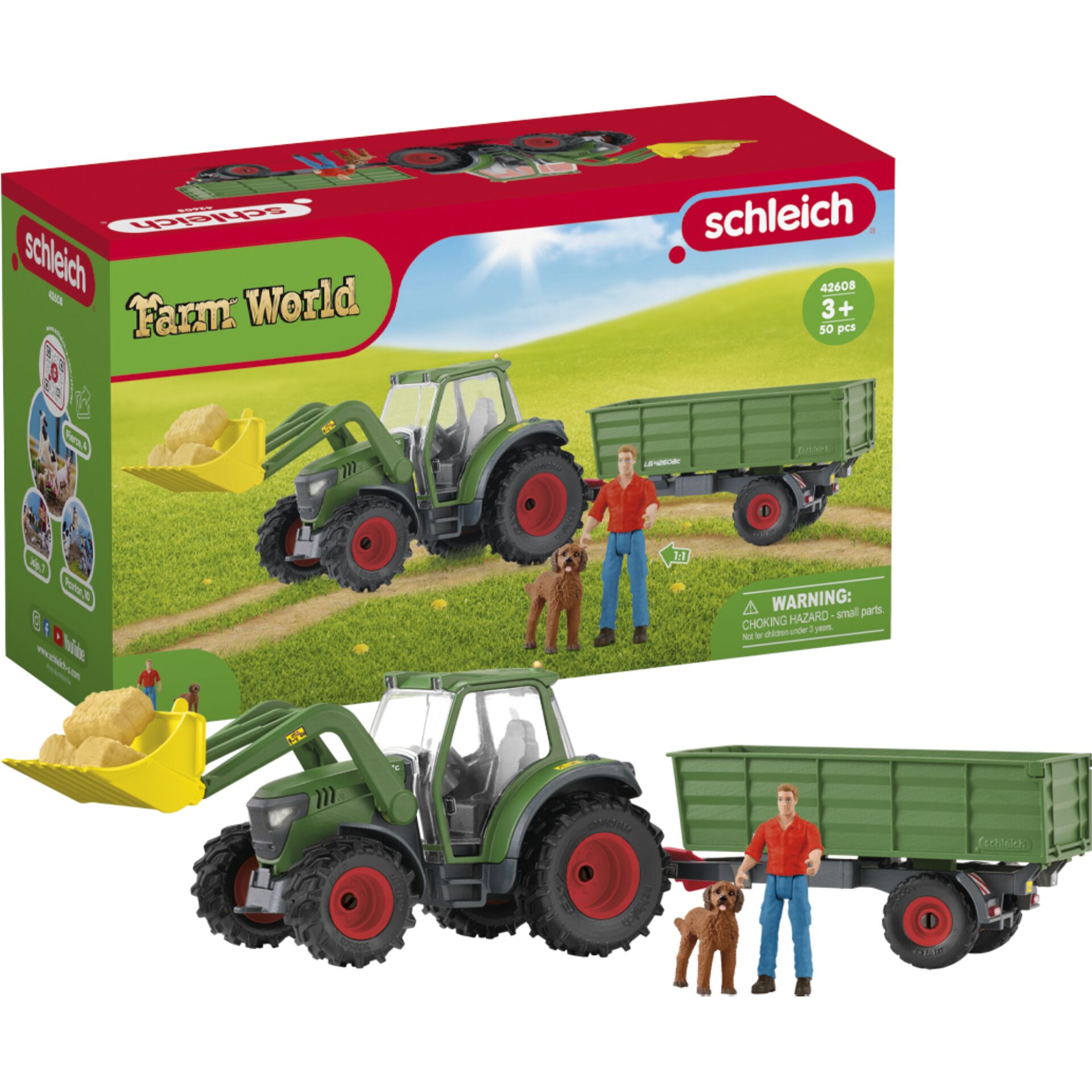 Schleich Farm World        42608 Traktor mit Anhänger