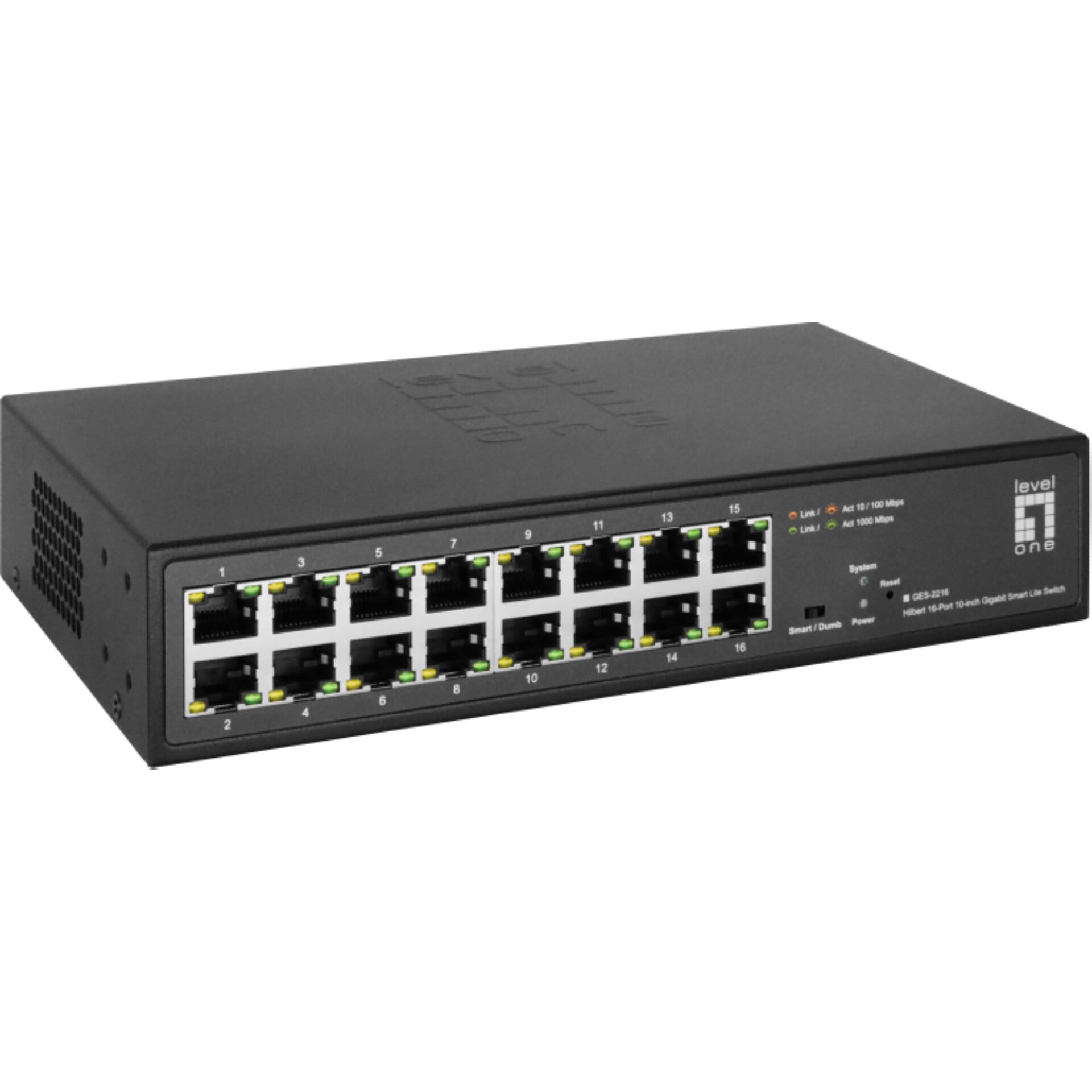 Level One GES-2216 Hilbert 16Port 10inch Gb Switch