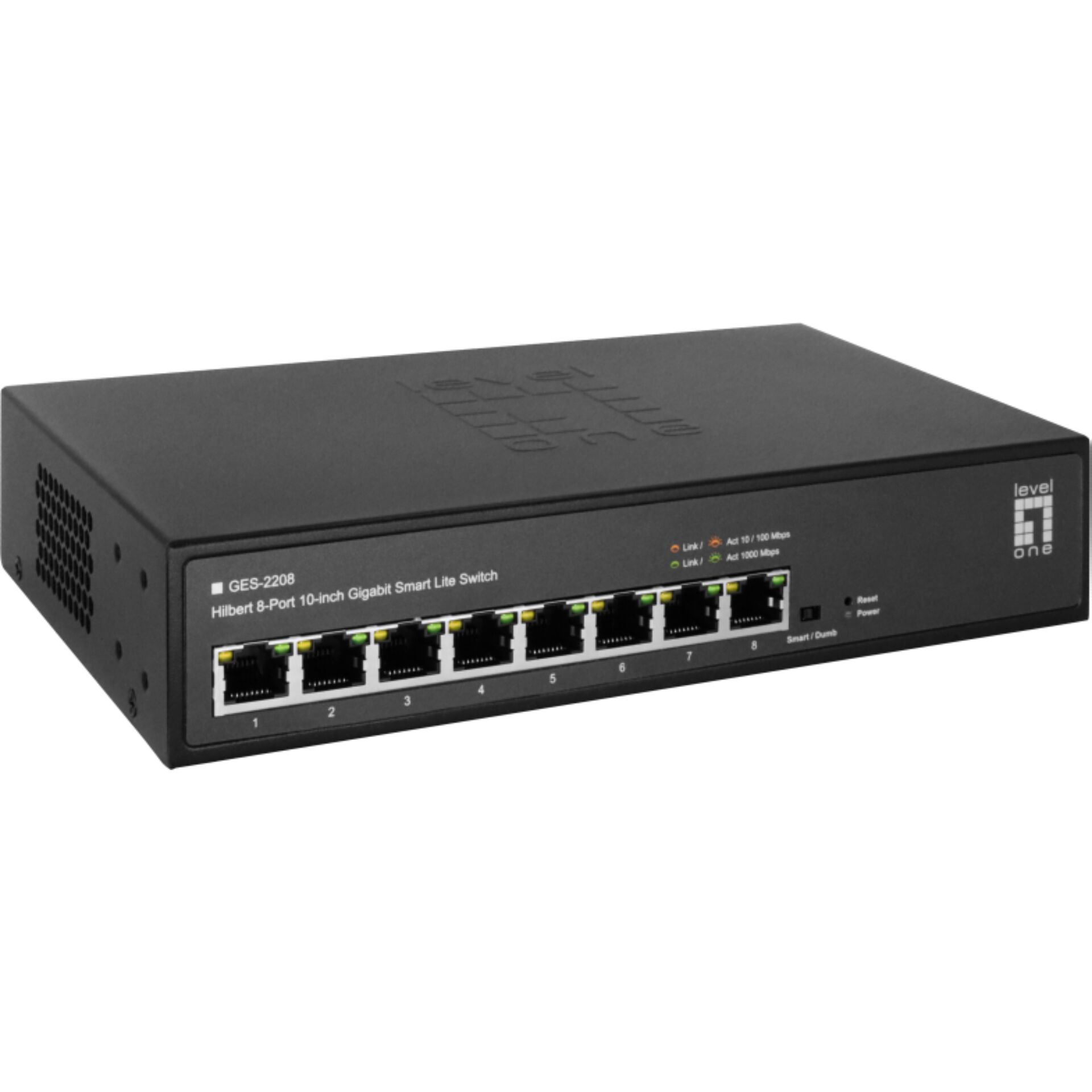 Level One GES-2208 Hilbert 8Port 10inch Gb Switch