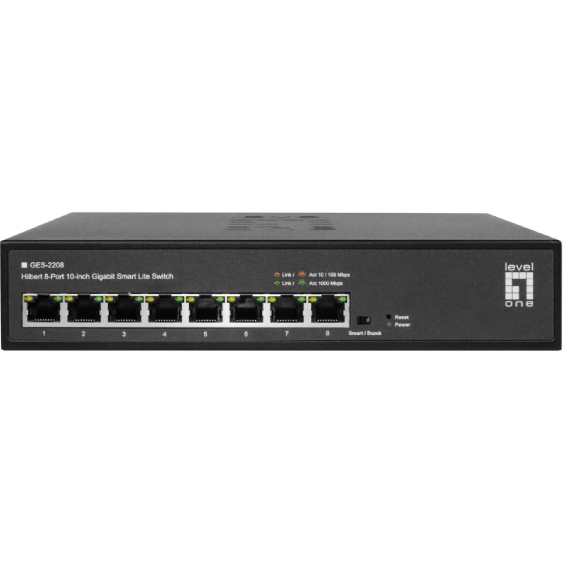 Level One GES-2208 Hilbert 8Port 10inch Gb Switch