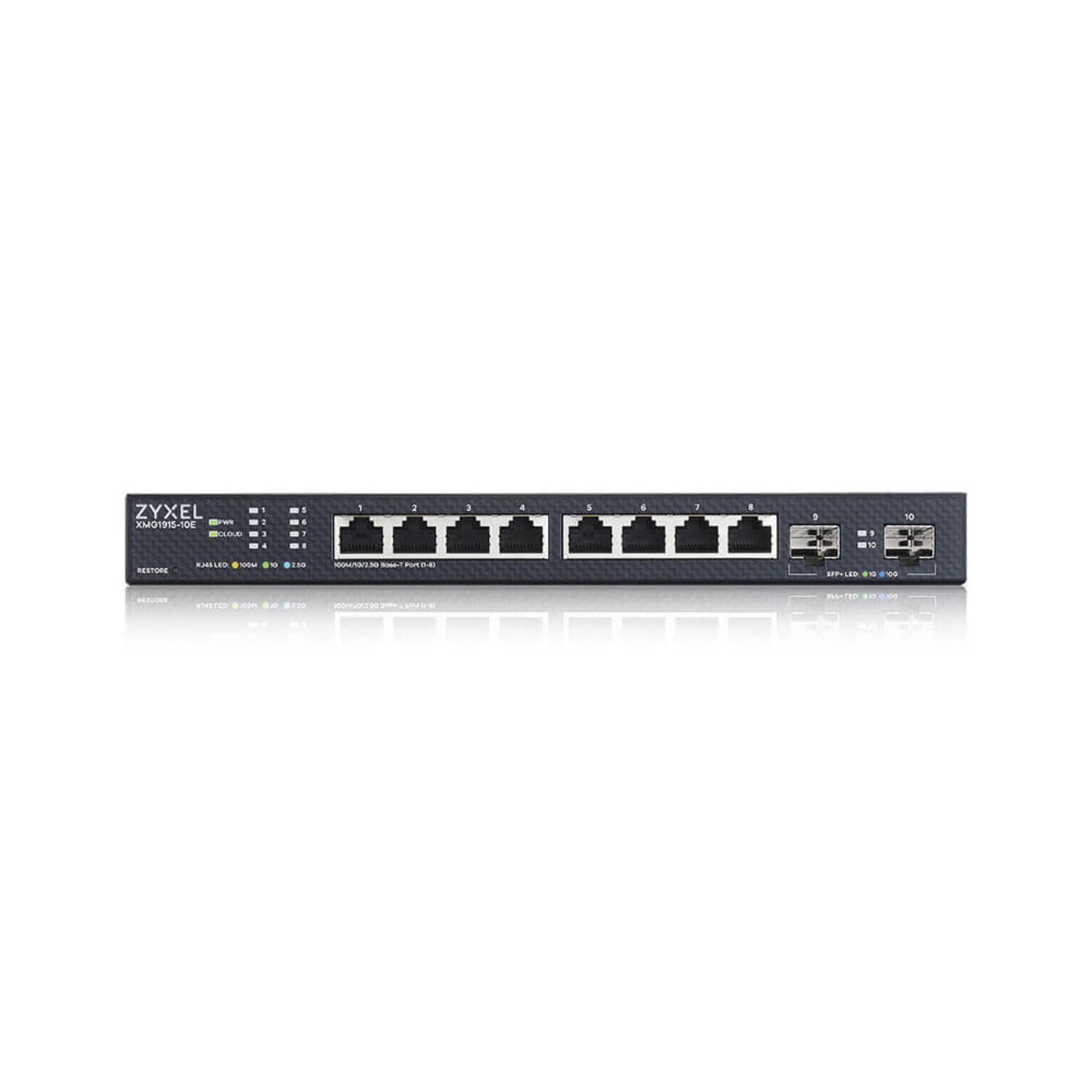 Zyxel XMG1915-10E 8 Port 2.5GbE 2SFP+ Smart Switch NebulaFle