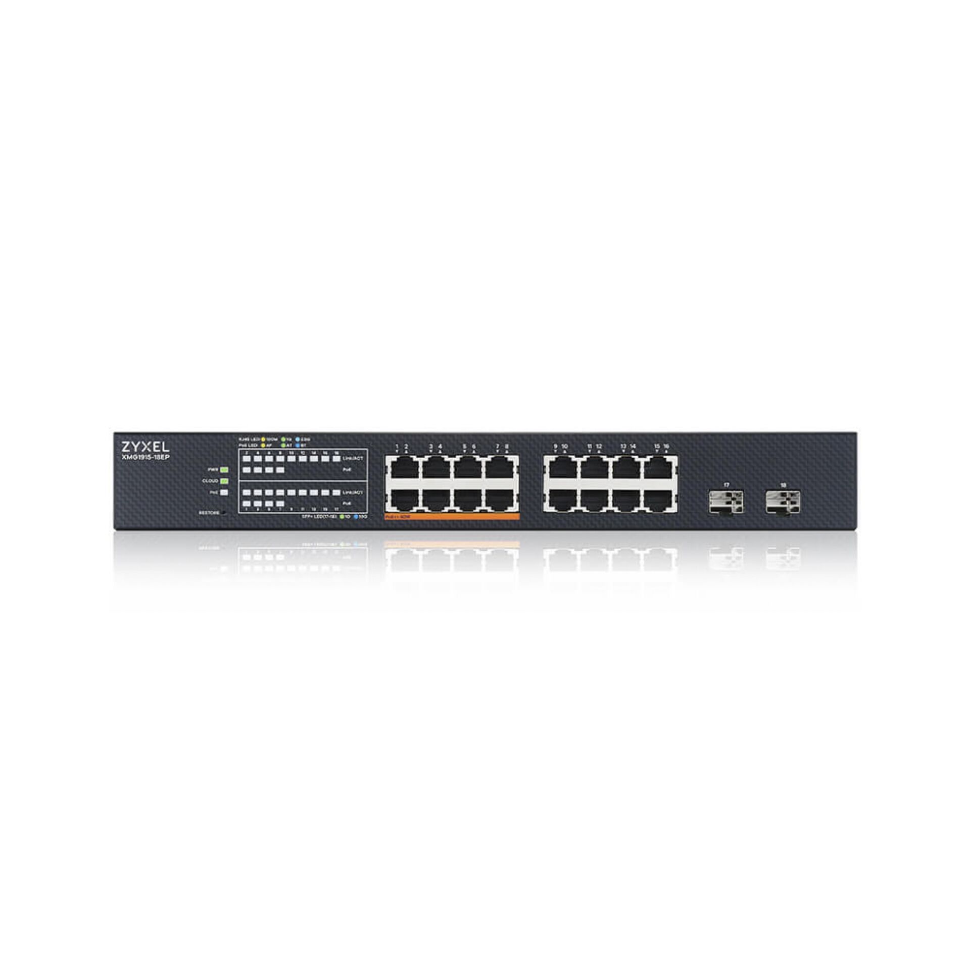 Zyxel XMG1915-18EP 16Port 2.5GbE 2 SFP+ 8x POE++ Smartswitch