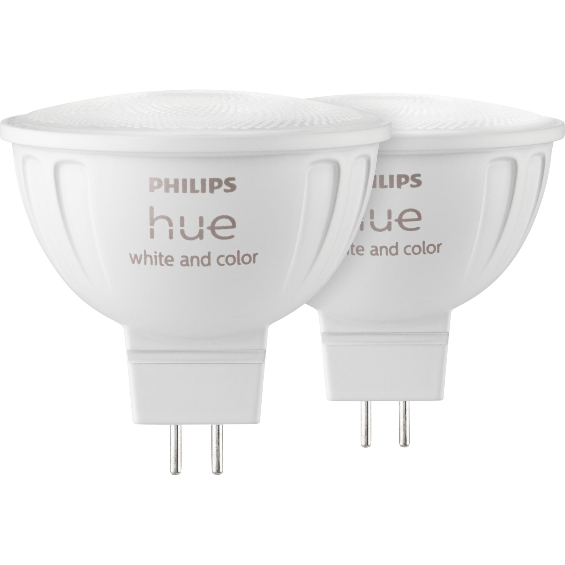 Philips Hue LED lampada MR16 2pz kit 400lm White Color Amb.