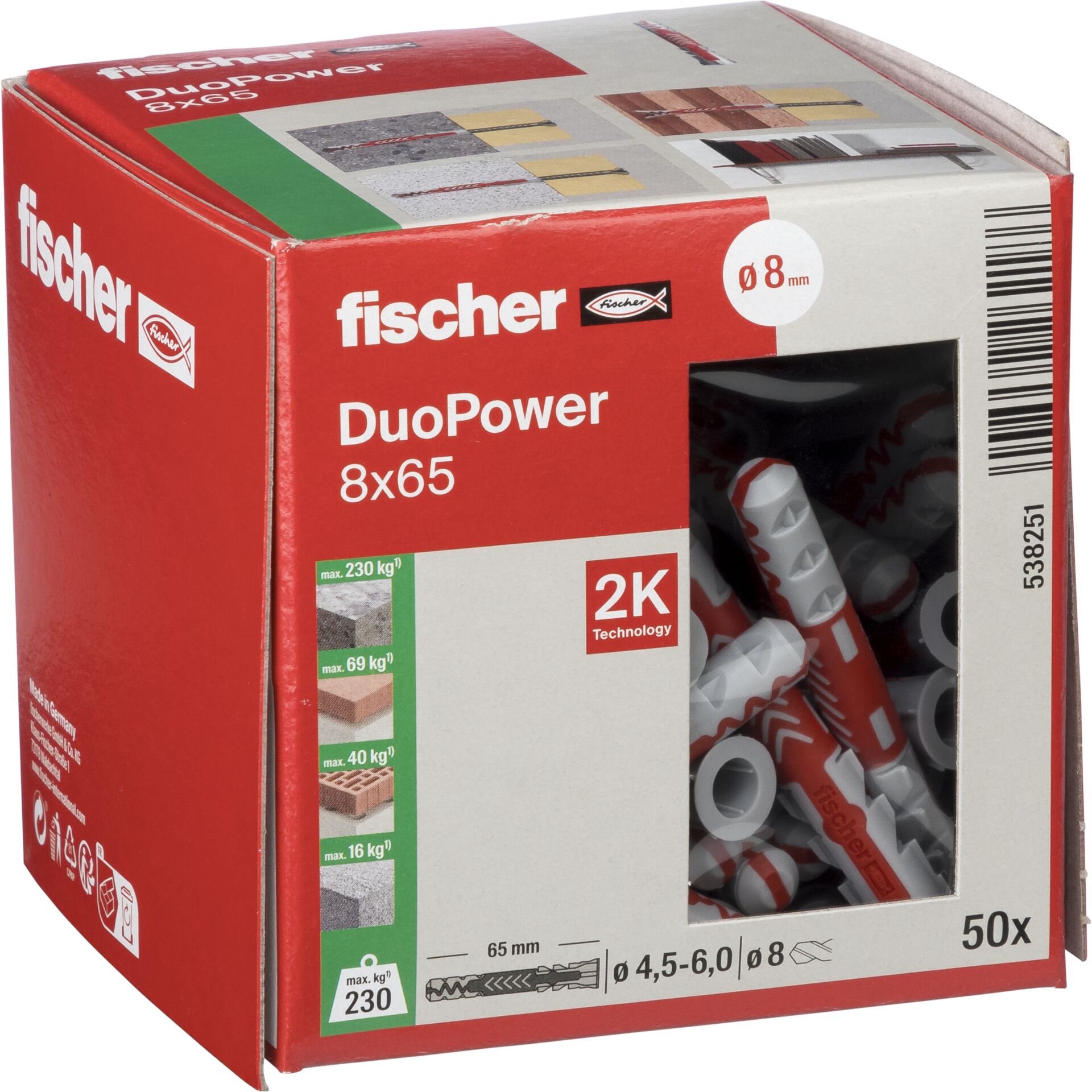 Fischer DUOPOWER 8x65 50 pz.