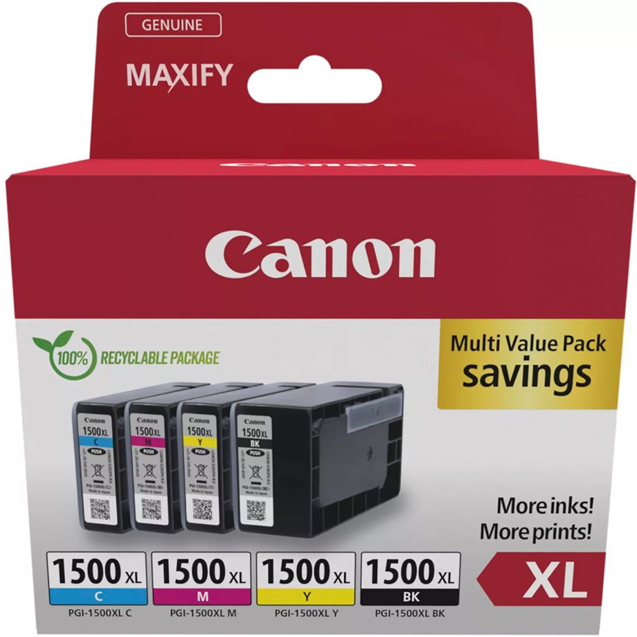 Canon PGI-1500 XL BK/C/M/Y confezione multipla