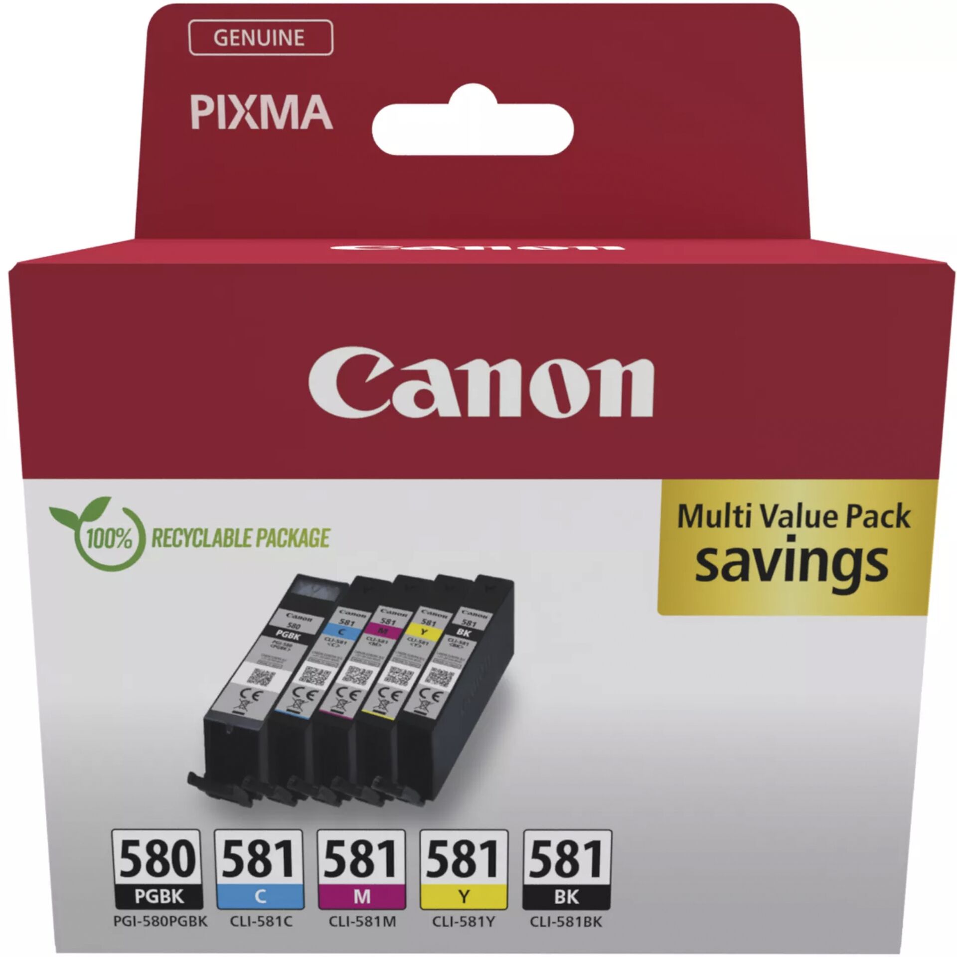 Canon PGI-580/CLI-581 PGBK/C/M/Y/BK confez. multipla