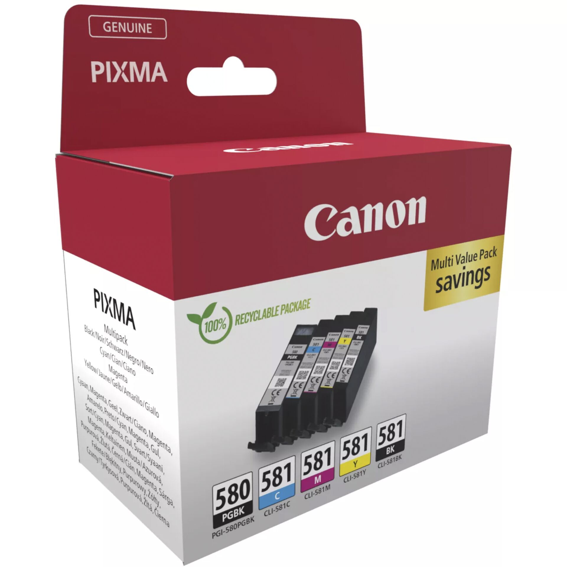Canon PGI-580/CLI-581 PGBK/C/M/Y/BK confez. multipla