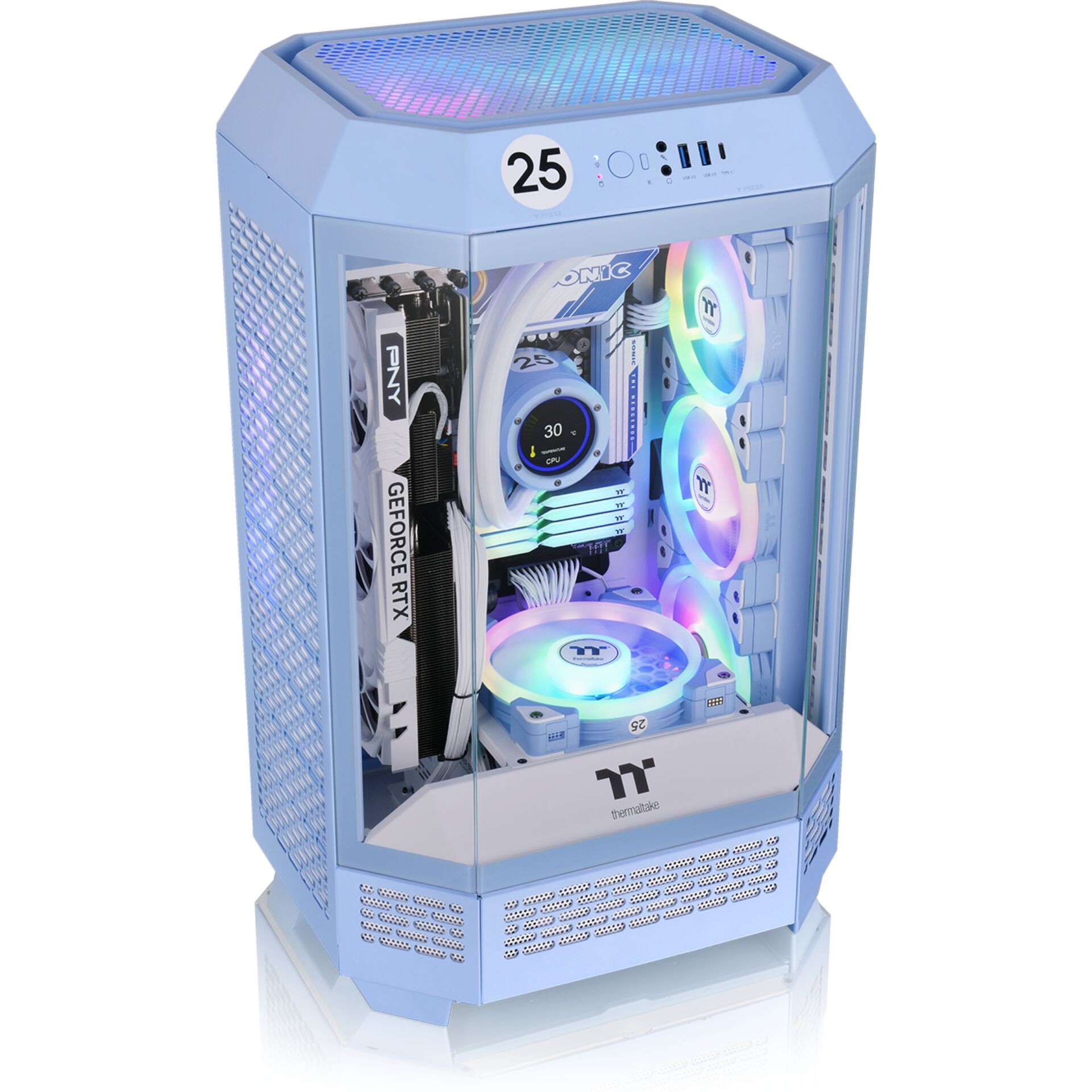 Thermaltake The Tower 300 Hydrangea Blue