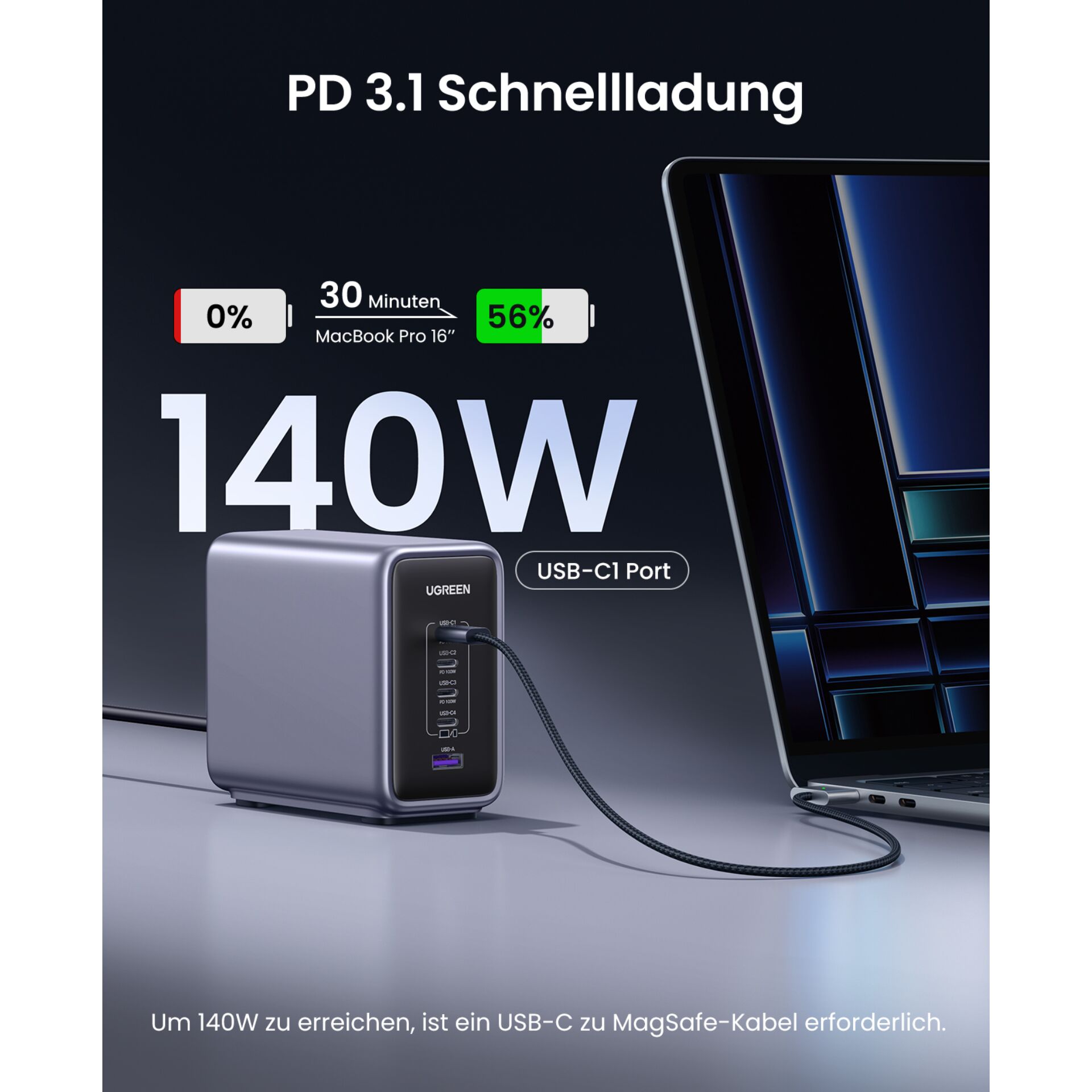 UGREEN Nexode Pro 160W Desktop Charge