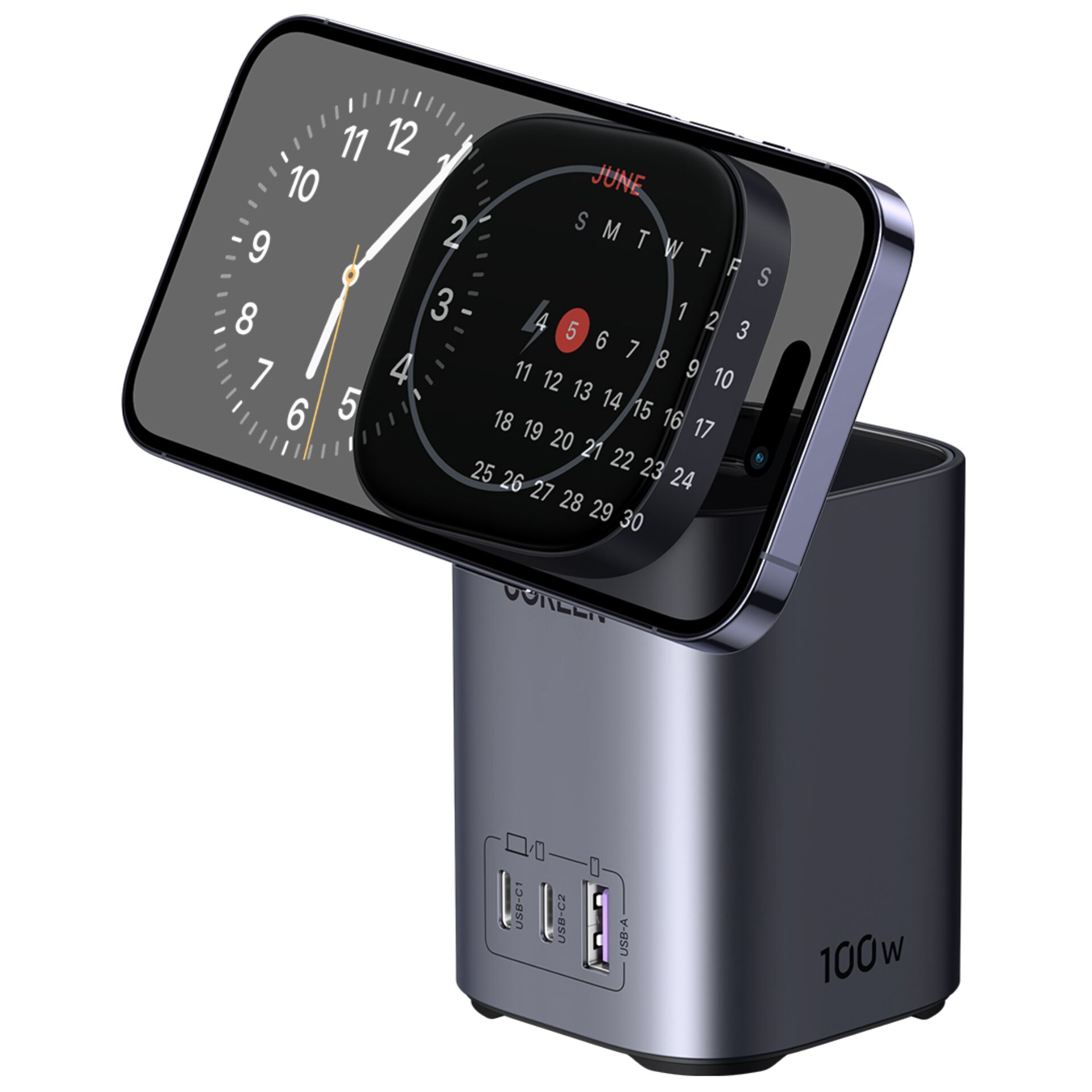 UGREEN Nexode Pro 100W MagSafe Wireless GaN Desktop Charger