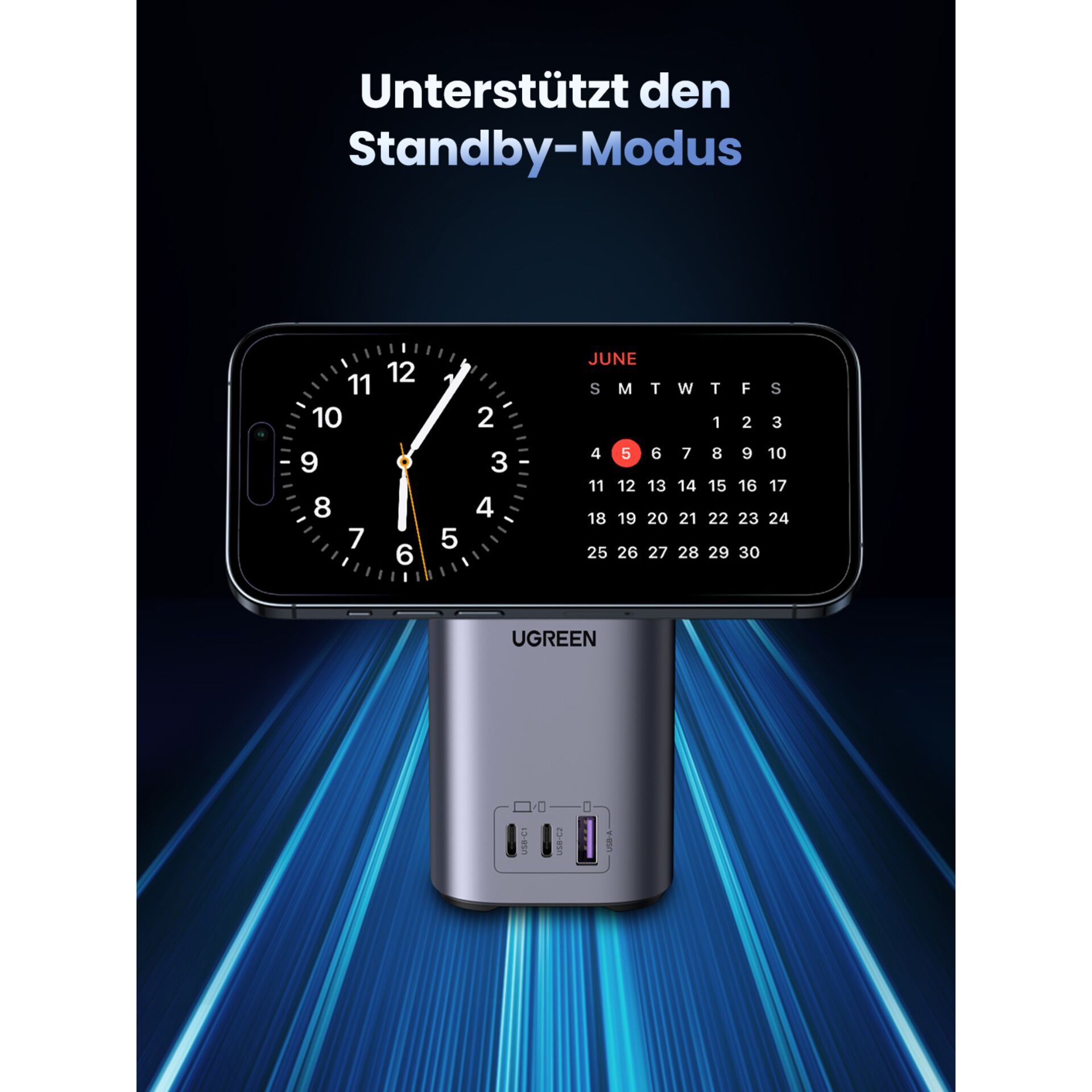 UGREEN Nexode Pro 100W MagSafe Wireless GaN Desktop Charger
