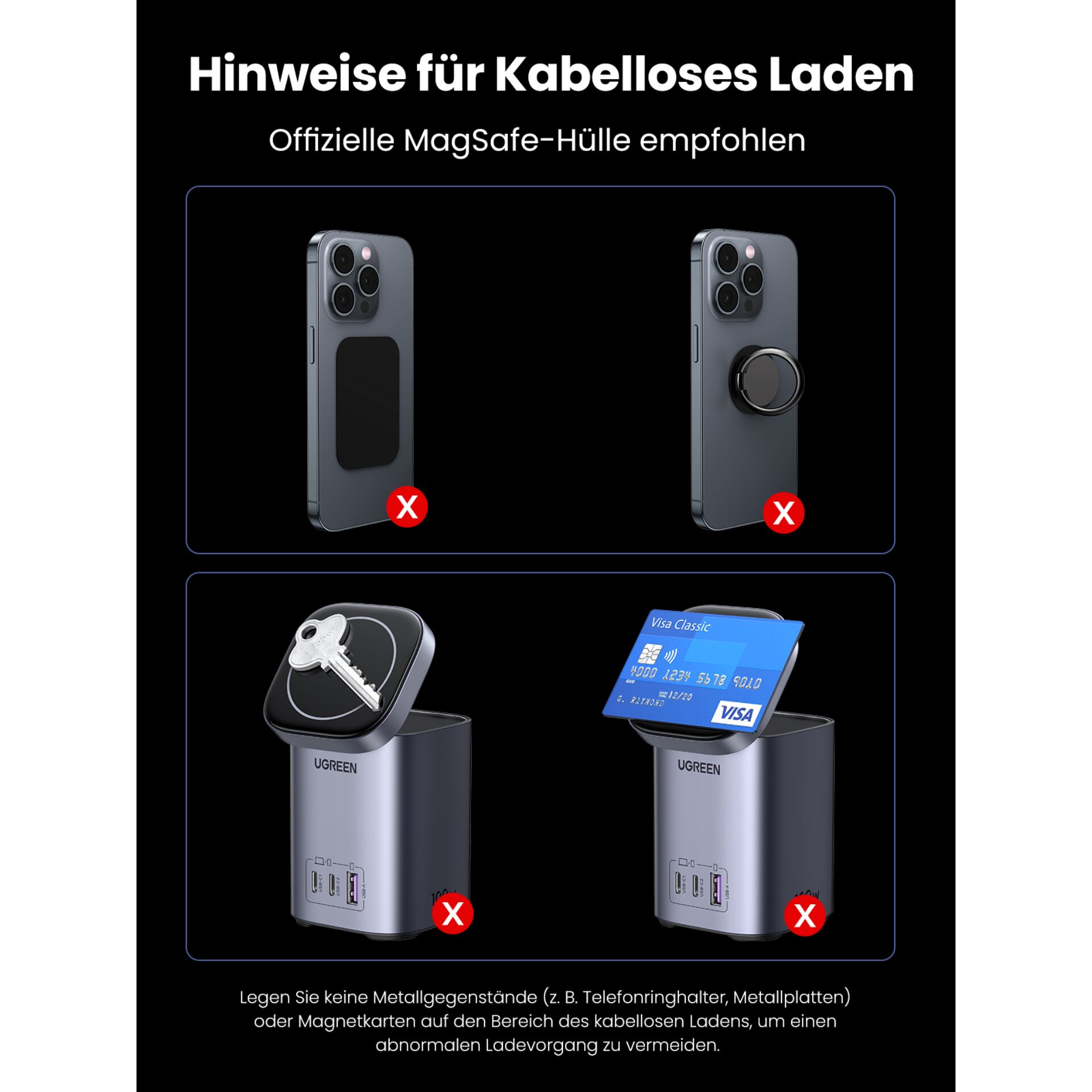 UGREEN Nexode Pro 100W MagSafe Wireless GaN Desktop Charger