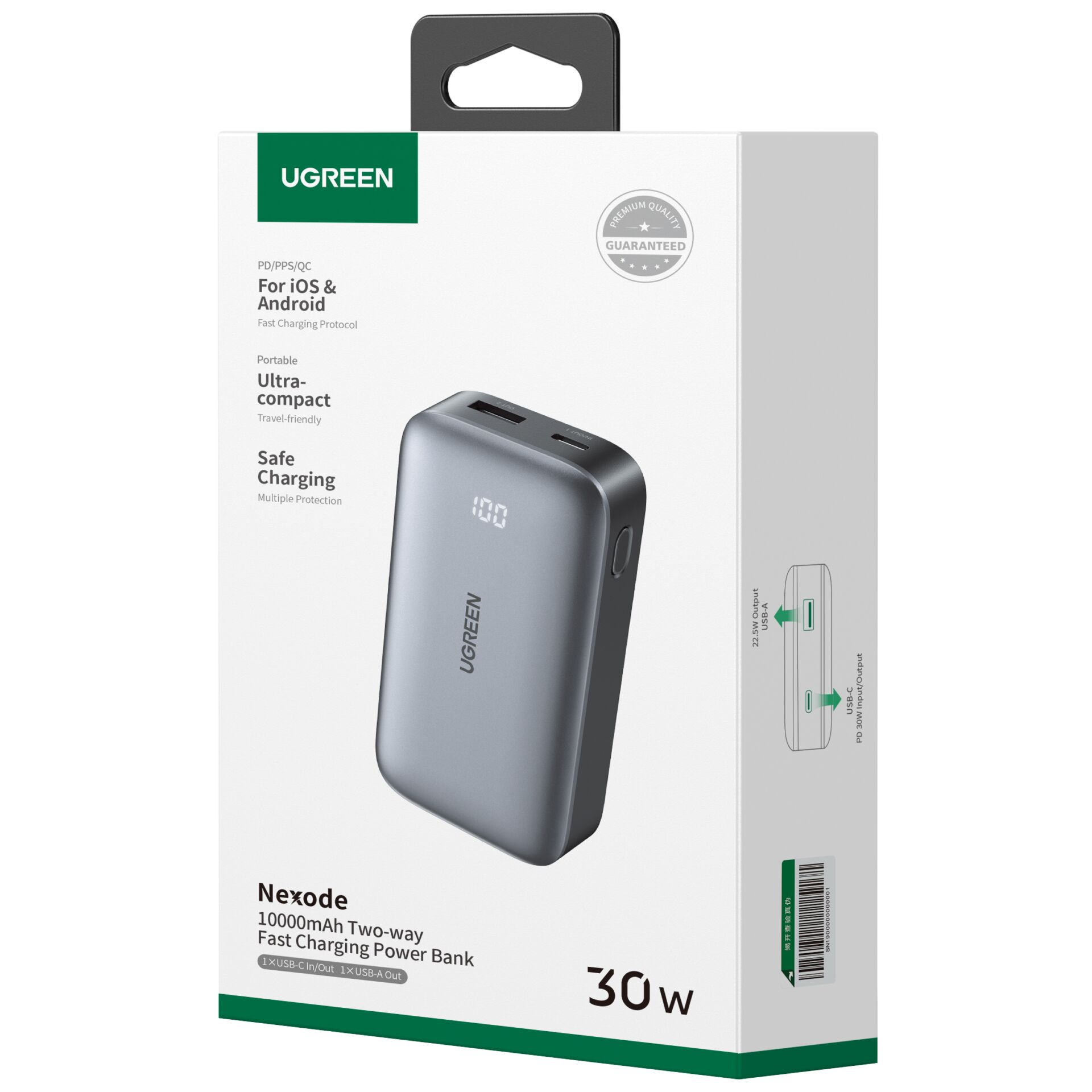 UGREEN 10000mAh Mini Powerbank Quick Charging 30W