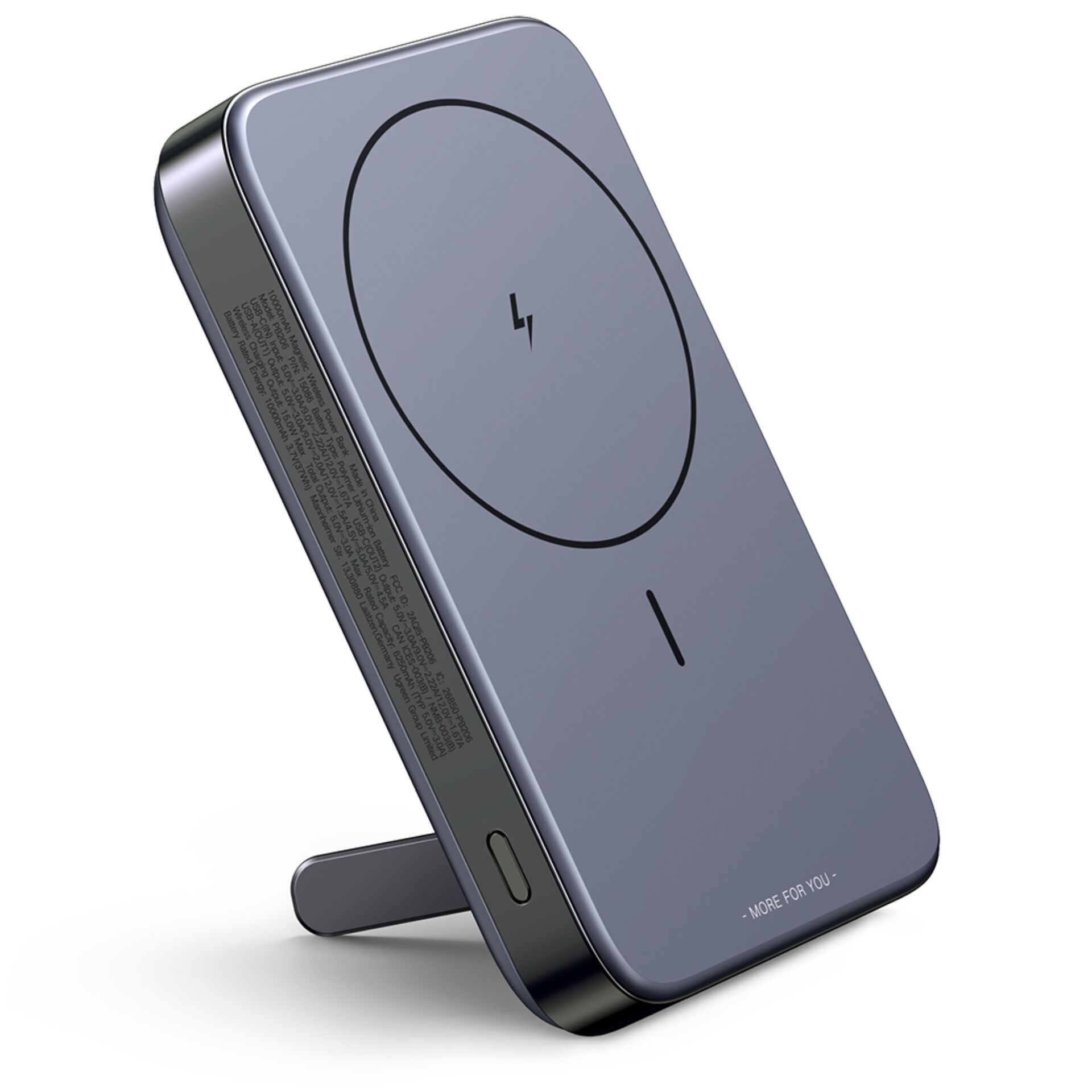 UGREEN 10000mAh Mini Powerbank Wireless 20W con MagSafe grig