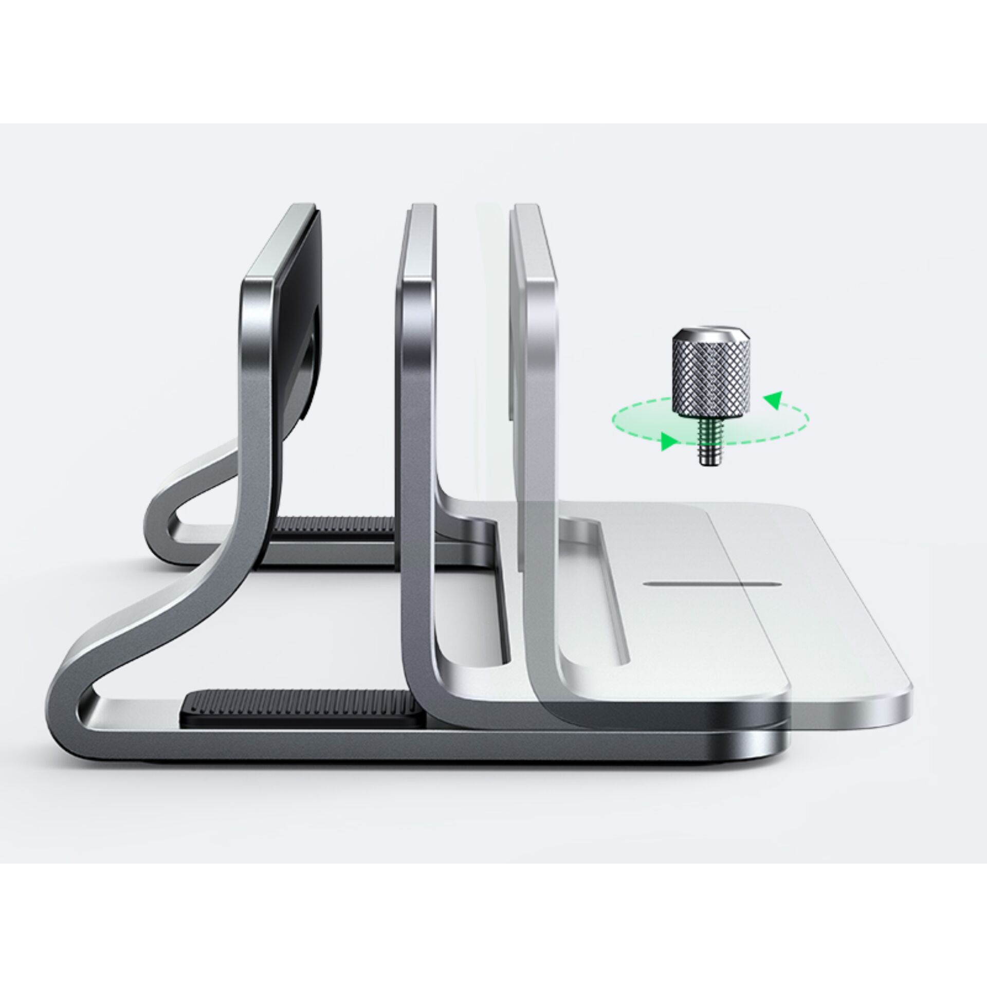 UGREEN Vertical Laptop Stand argento