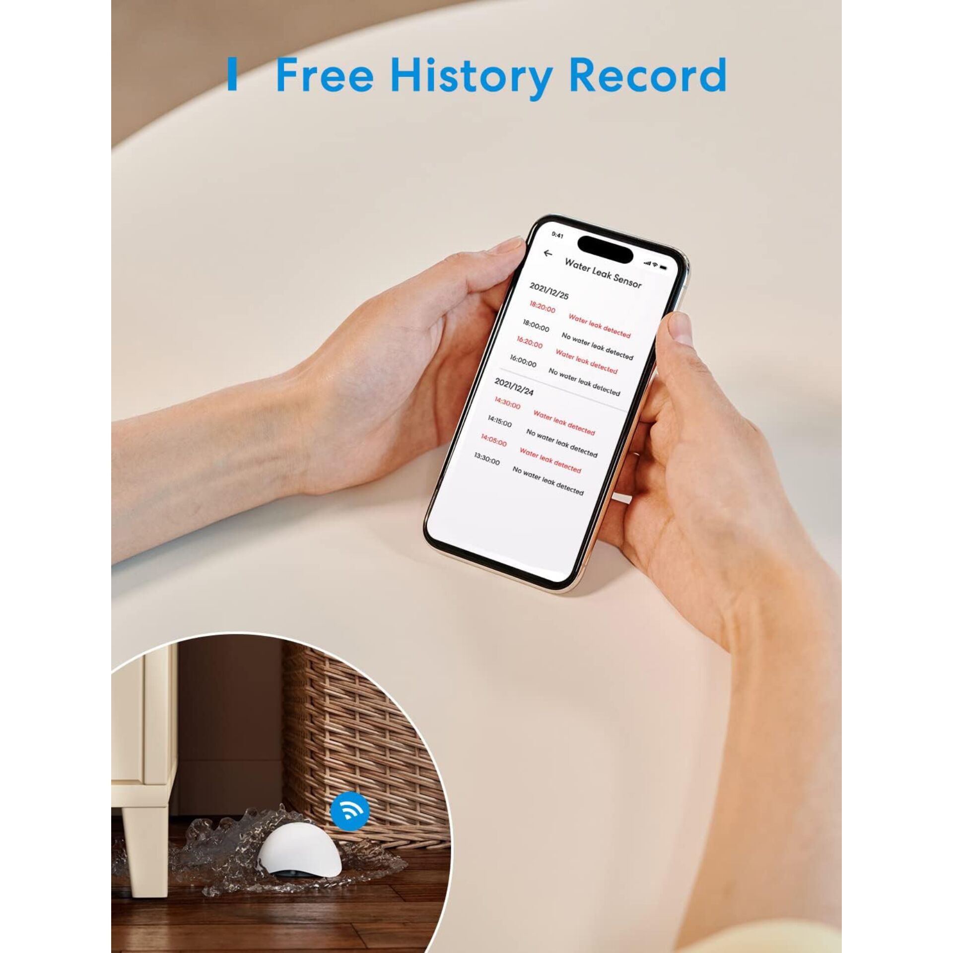 Meross Smart Wassermelder Starter Kit Inkl. Hub