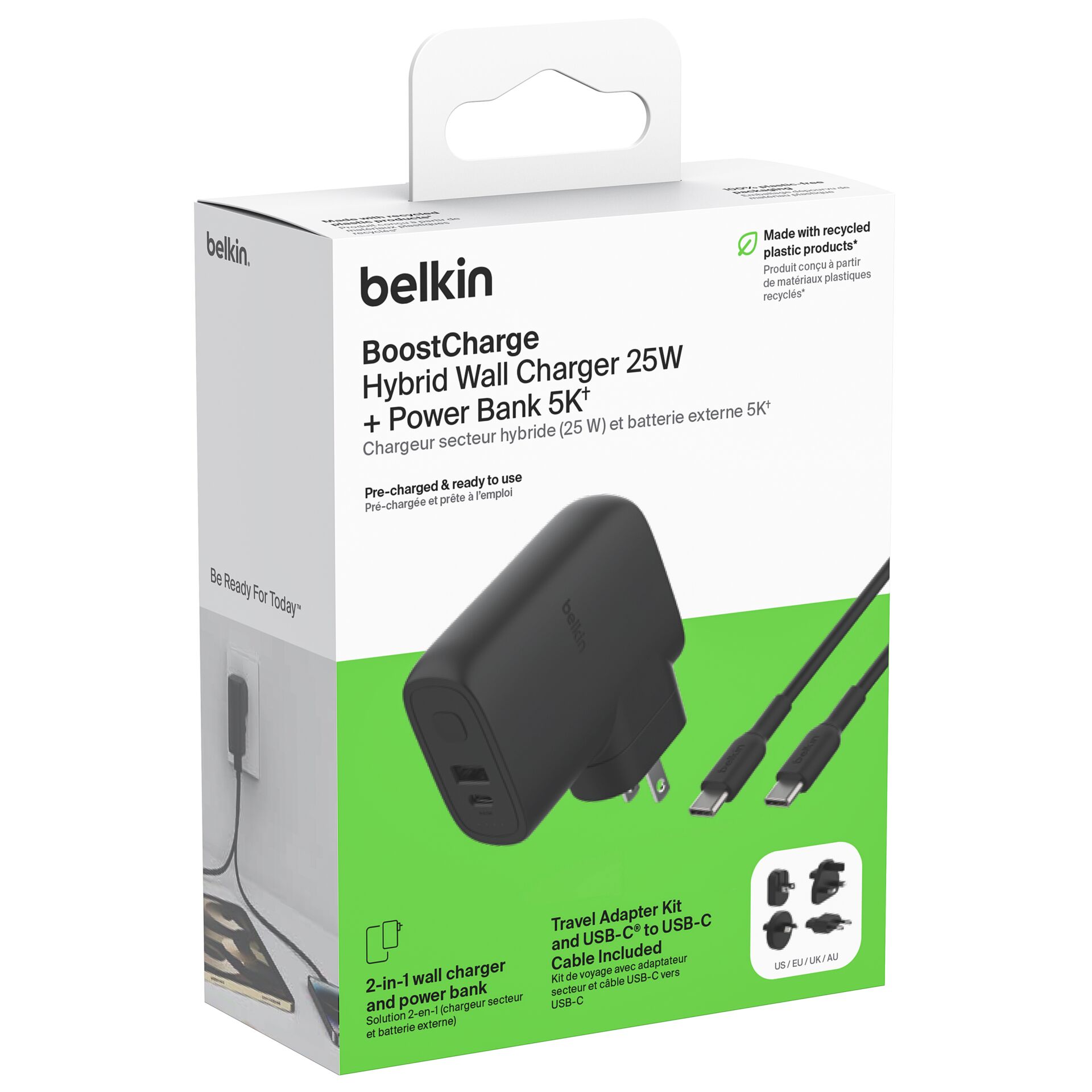 Belkin BOOST Charge Hybrid Dual Ladeger.+Powerbk.BPZ003bt1MB