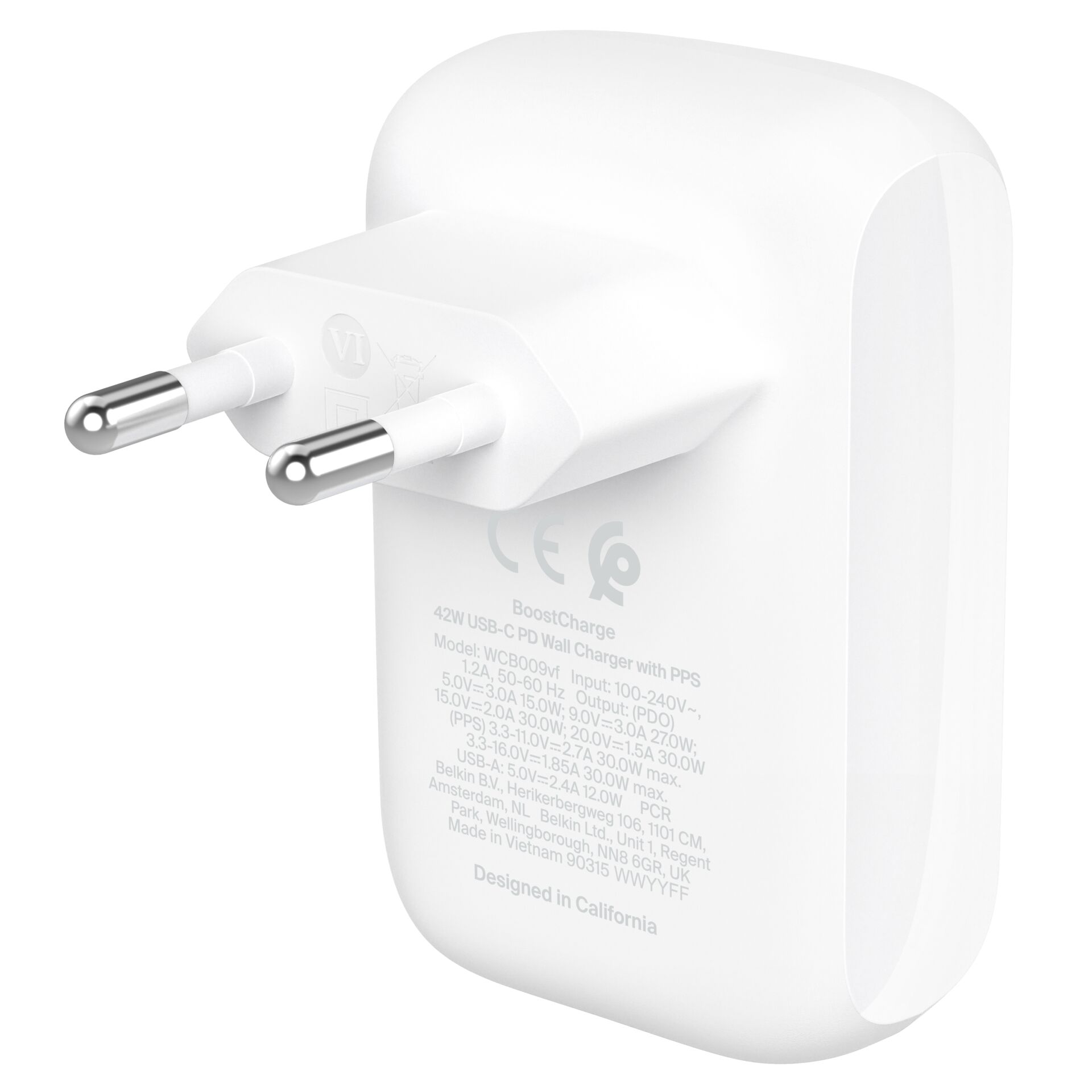 Belkin BOOST Charge 42W Ladeger. 30W USB-C/12W USB-A   WCB00