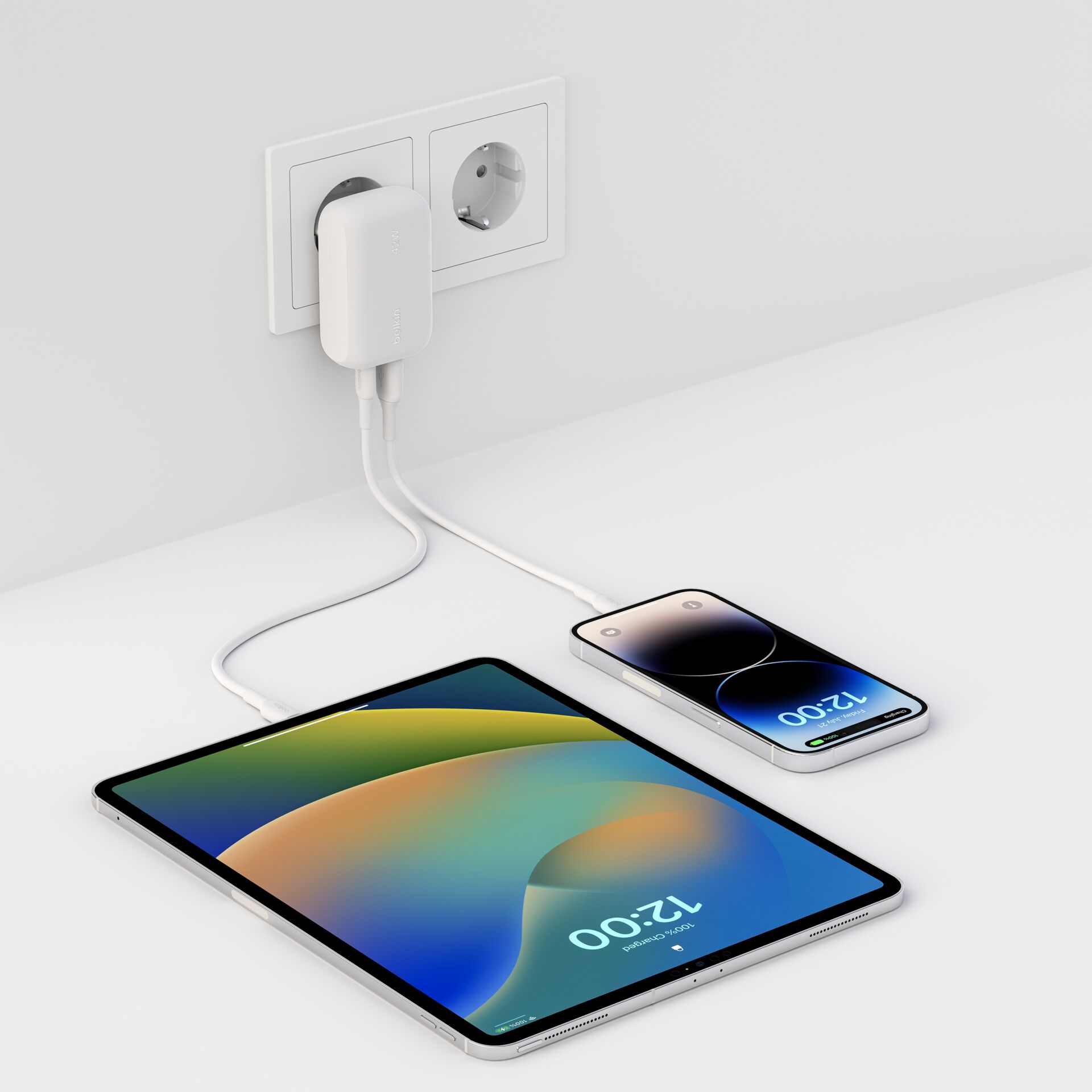 Belkin BOOST Charge 42W Ladeger. 30W USB-C/12W USB-A   WCB00