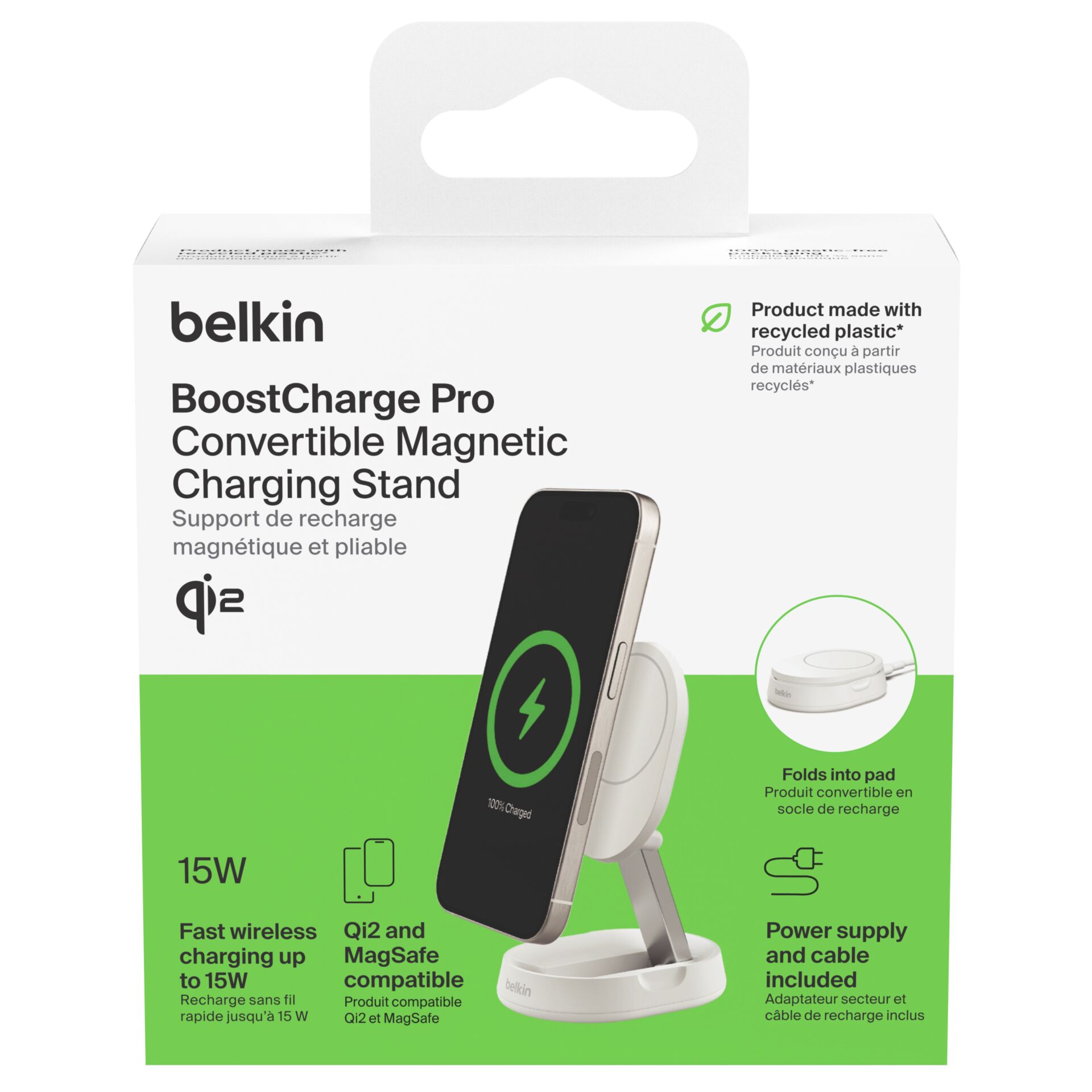 Belkin BOOST Charge Pro Qi2 15W magnet.Ladestation ws.WIA008