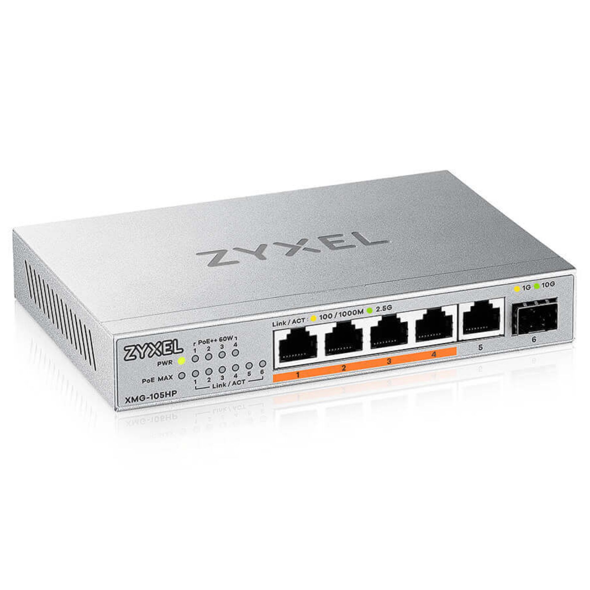 Zyxel XMG-105 5 Port 10/2.5G PoE++ Switch