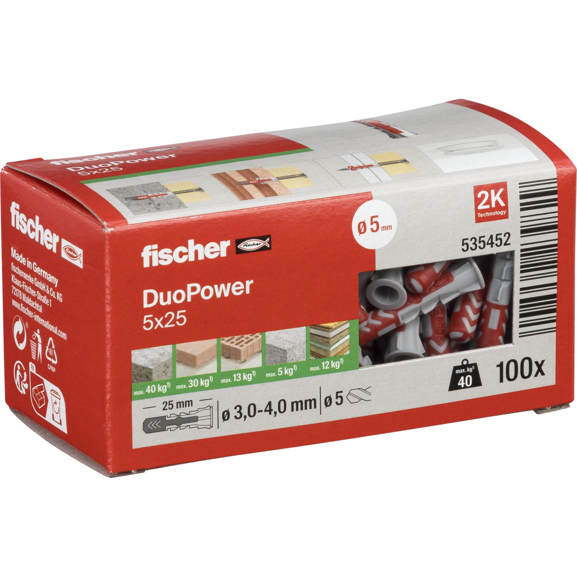 Fischer DuoPower 5x25 100 pz.