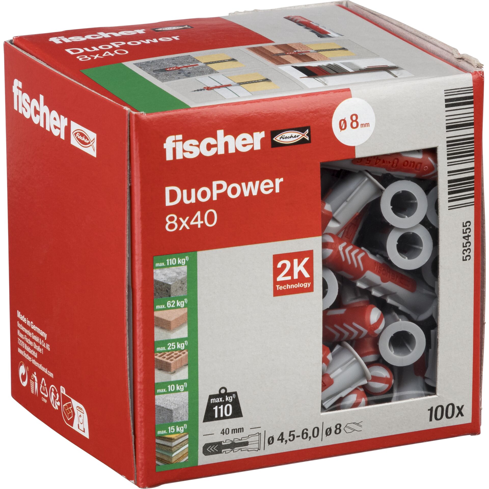 Fischer DUOPOWER 8x40 100 pz.