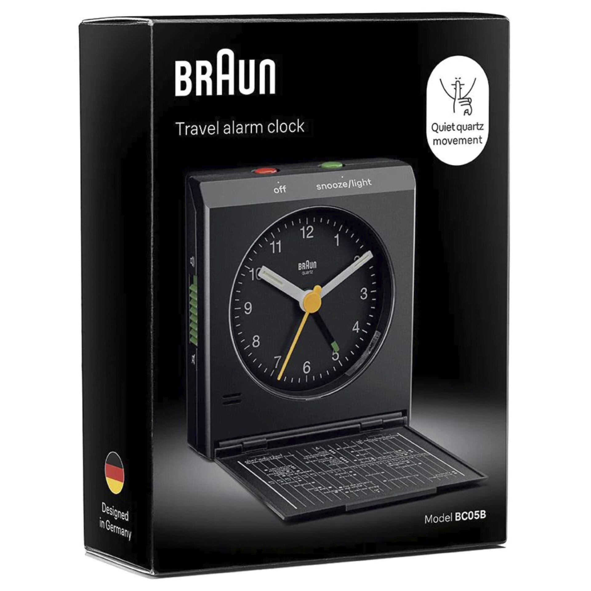 Braun BC 05 B Quarz Klappwecker schwarz